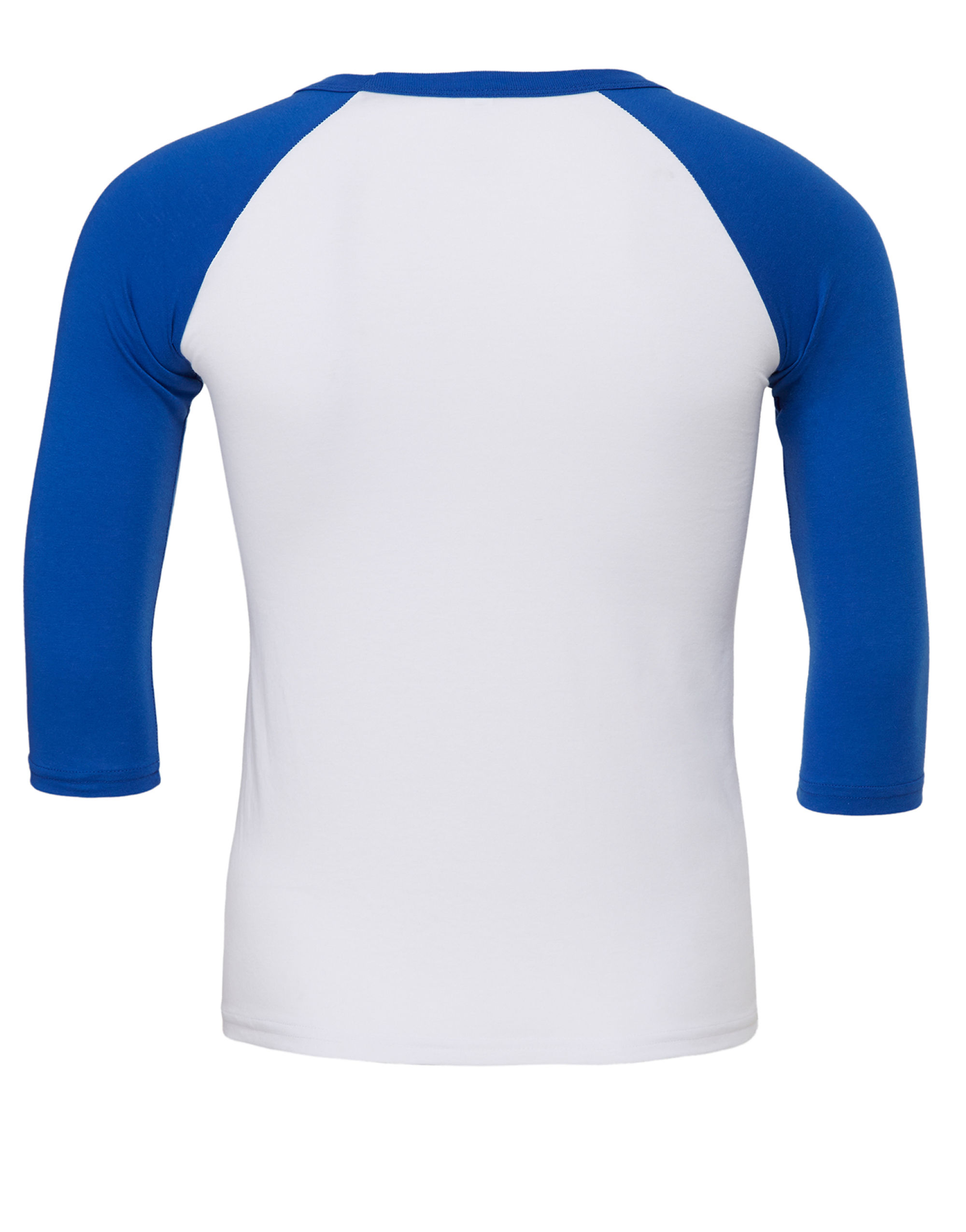 CA3200 Canvas Unisex 3/4 Sleeve Baseball Tee White/True Royal