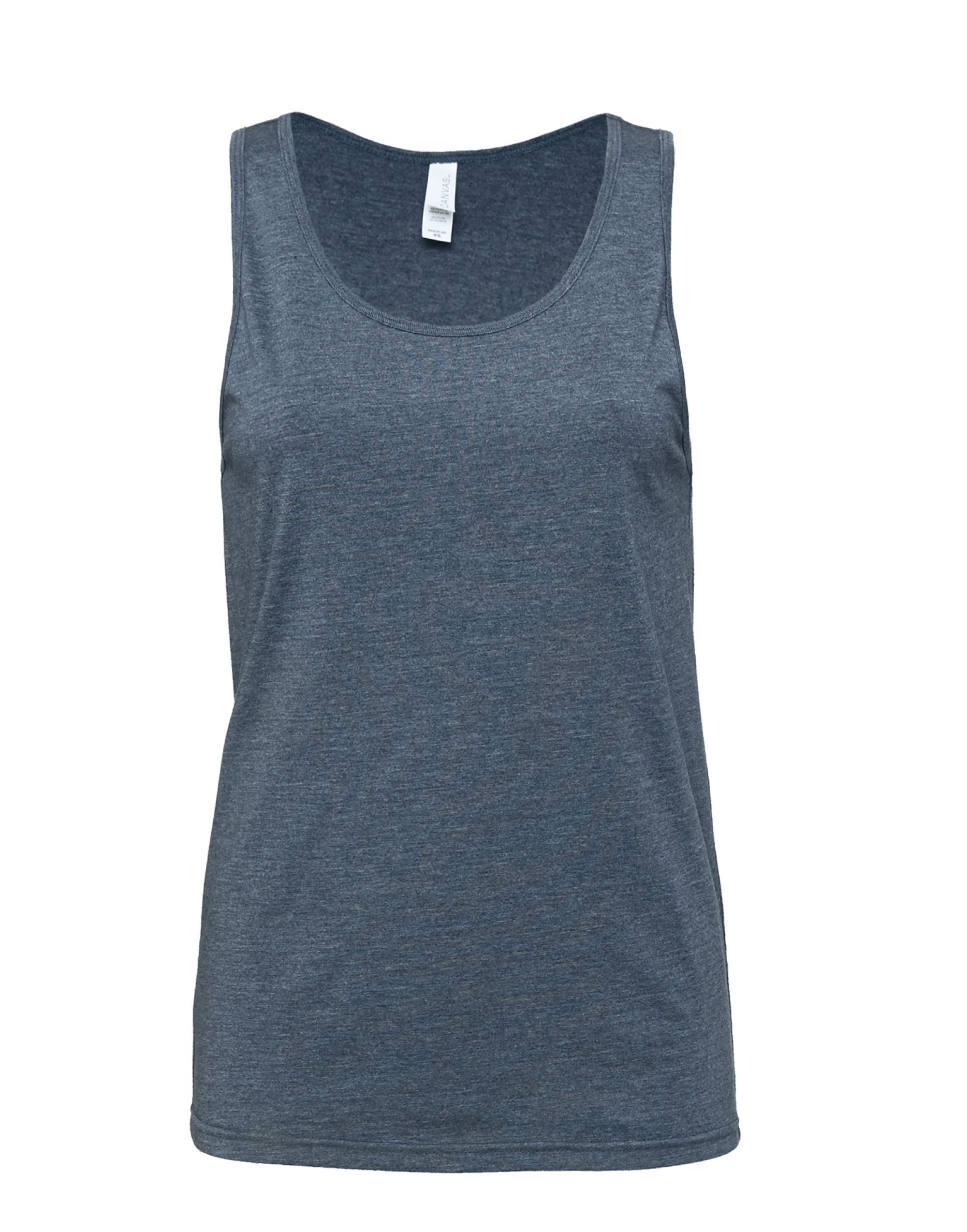CA3480 Canvas Unisex Jersey Tank Heather Navy Blue