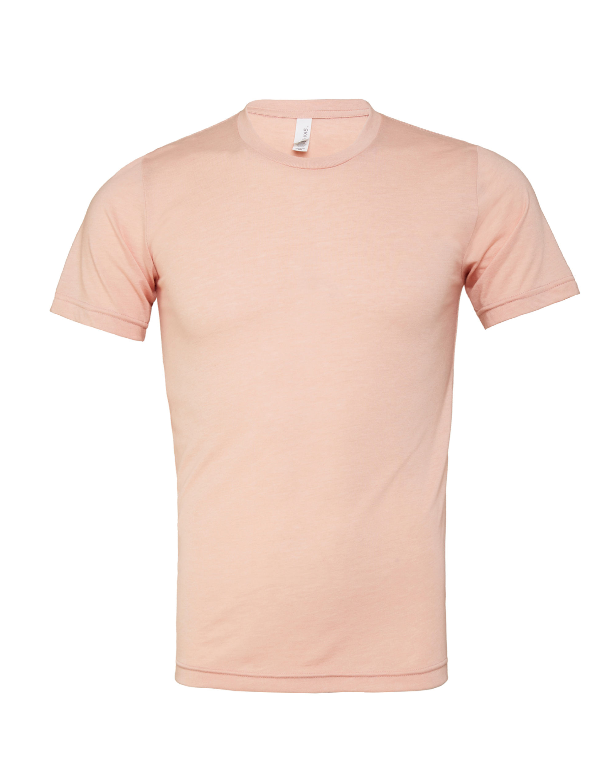 CA3413 Canvas Unisex Triblend Short Sleeve Tee Peach Triblend