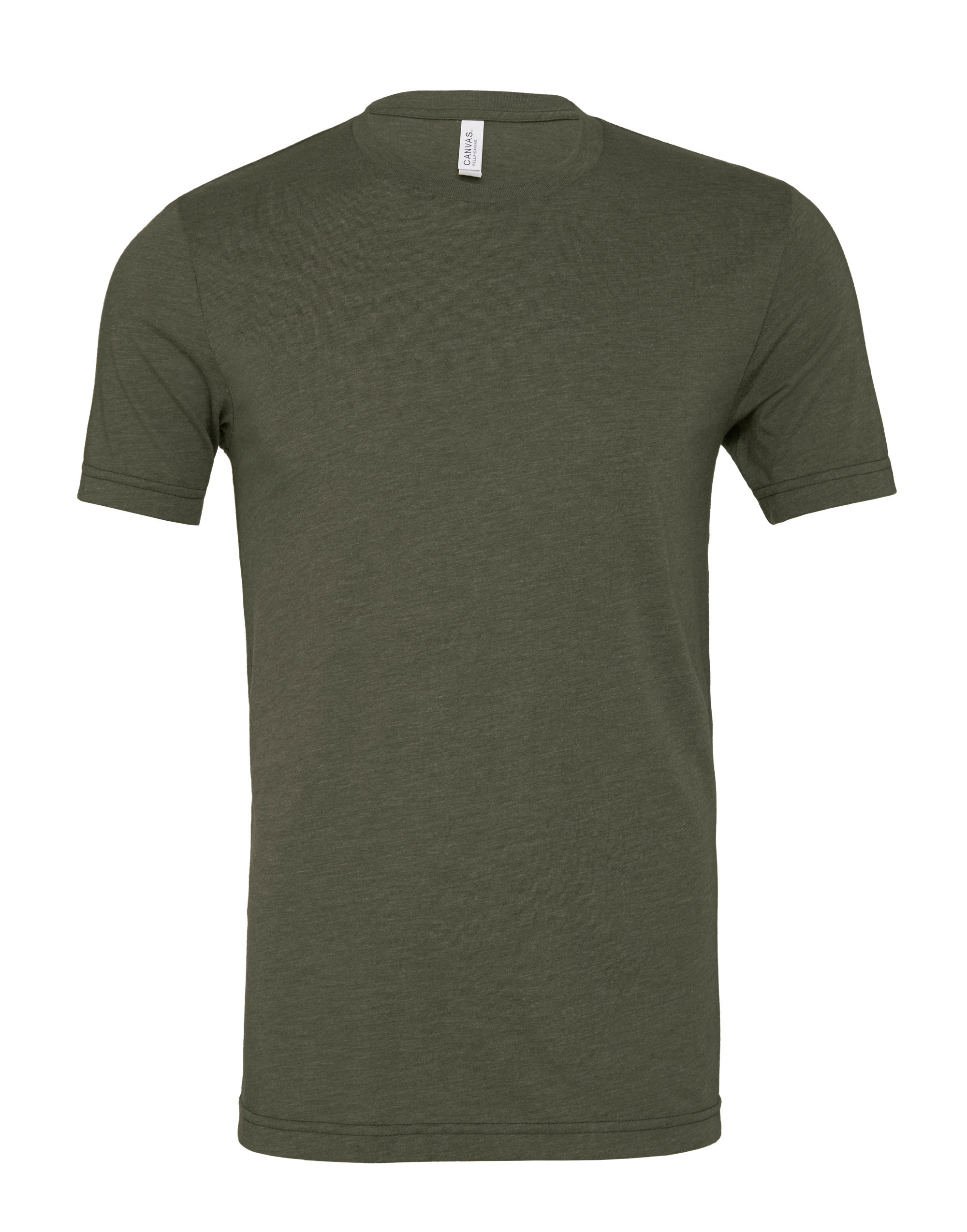CA3413 Canvas Unisex Triblend Short Sleeve Tee Military Green Triblend