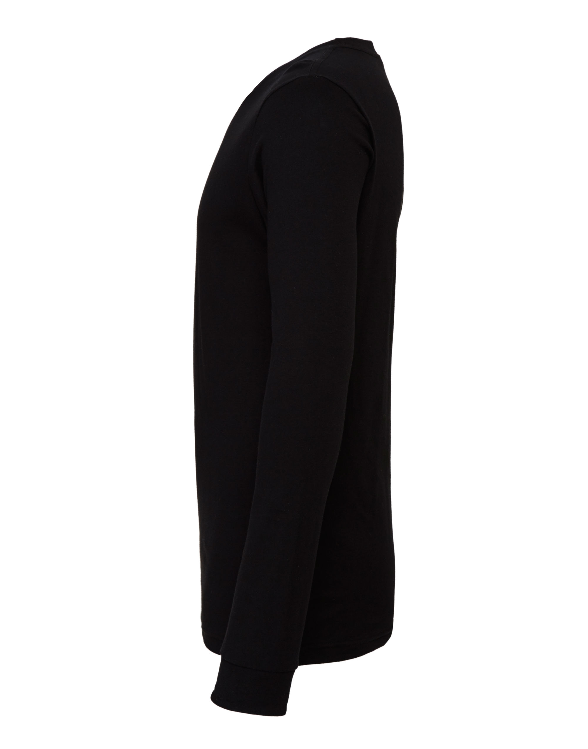 CA3501 Unisex Jersey Long Sleeve Tee Black