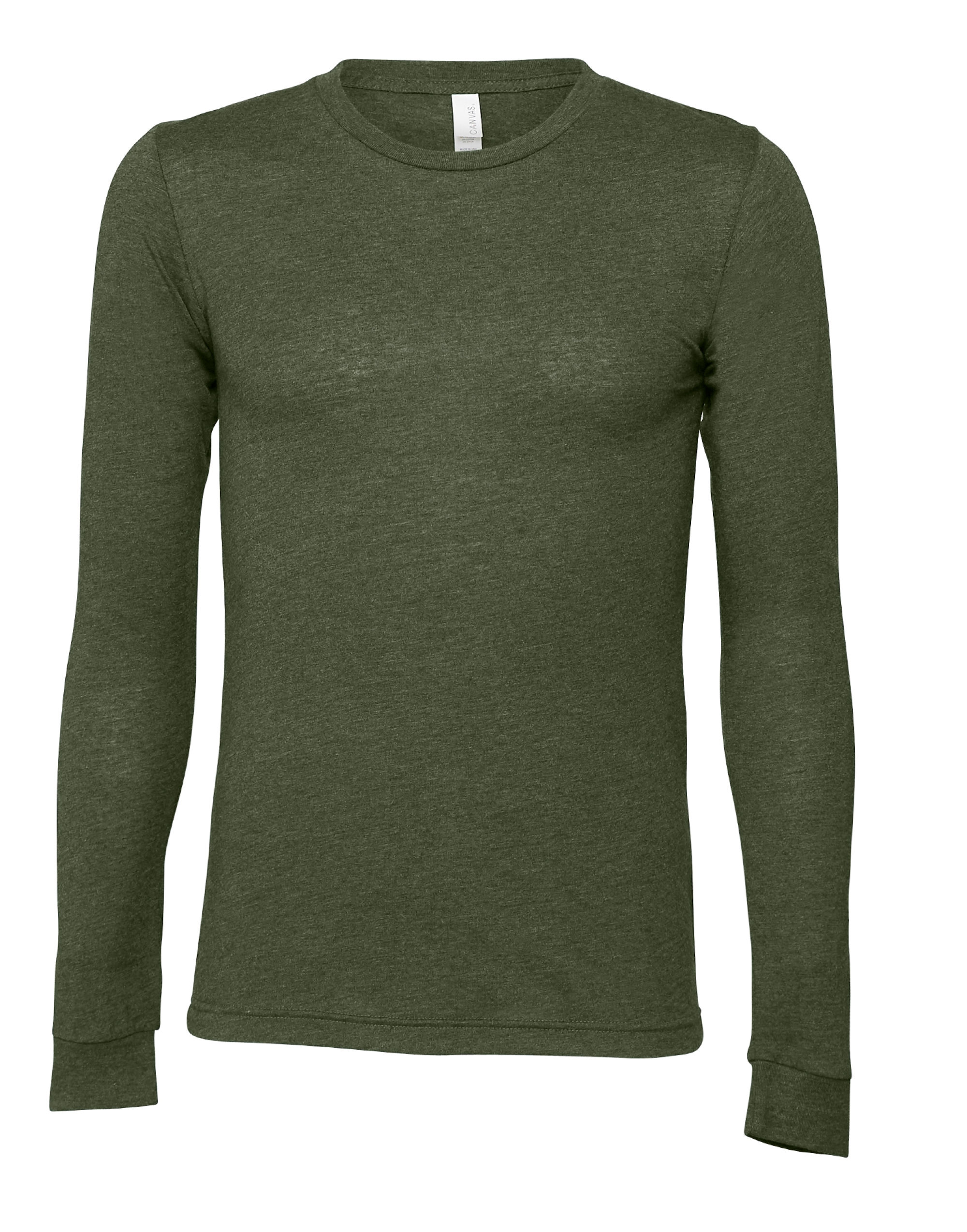 CA3501 Unisex Jersey Long Sleeve Tee Military Green