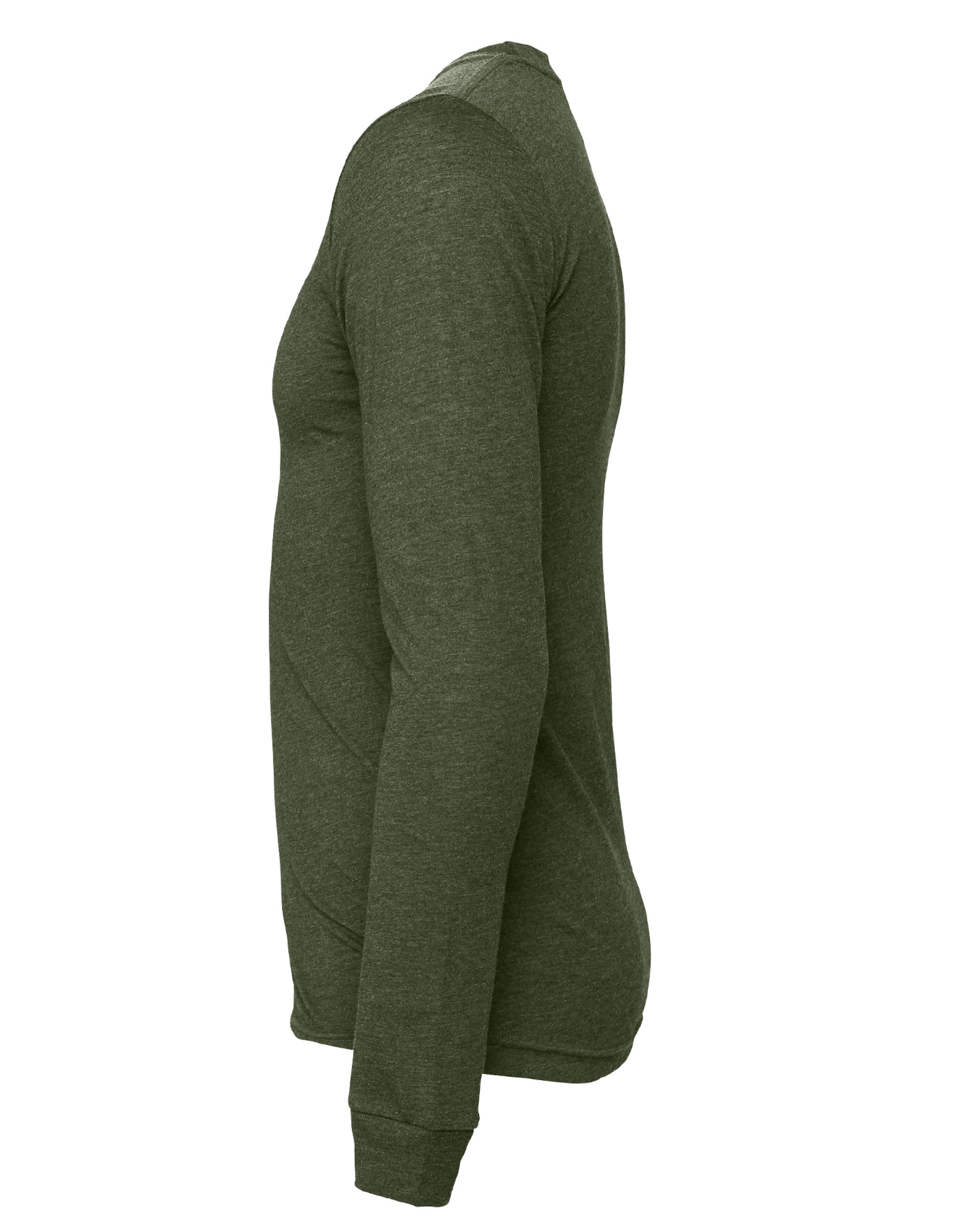CA3501 Unisex Jersey Long Sleeve Tee Military Green
