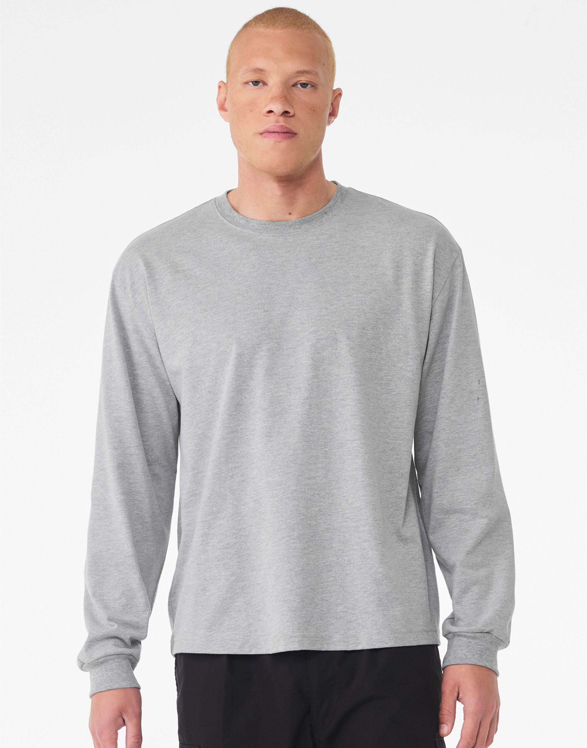 CA3511 Unisex Heavy Boxy Long Sleeve Tee Athletic Heather
