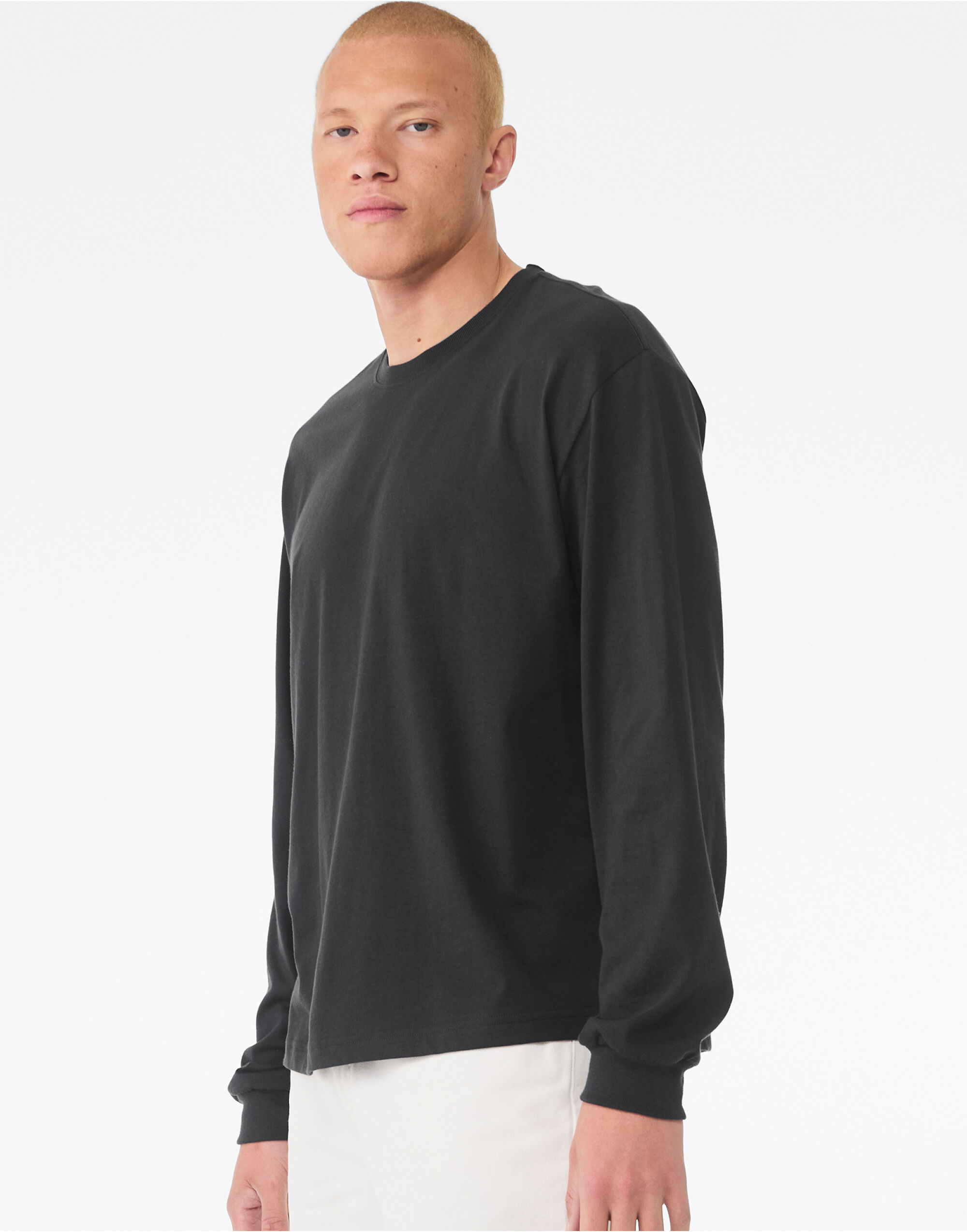 CA3511 Unisex Heavy Boxy Long Sleeve Tee Dark Grey CA3511 Unisex Heavy Boxy Long Sleeve Tee Dark Grey