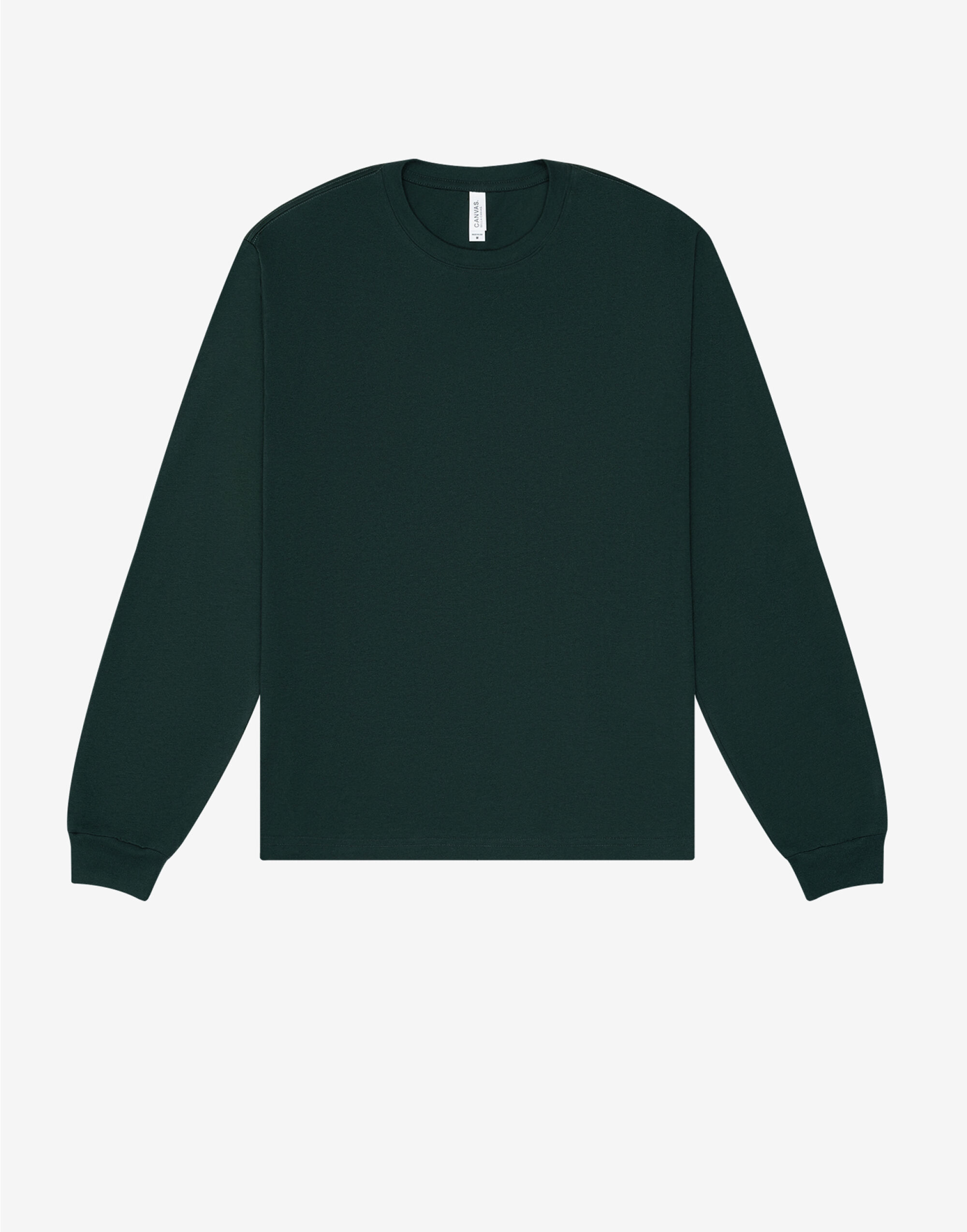 CA3511 Unisex Heavy Boxy Long Sleeve Tee Forest Green
