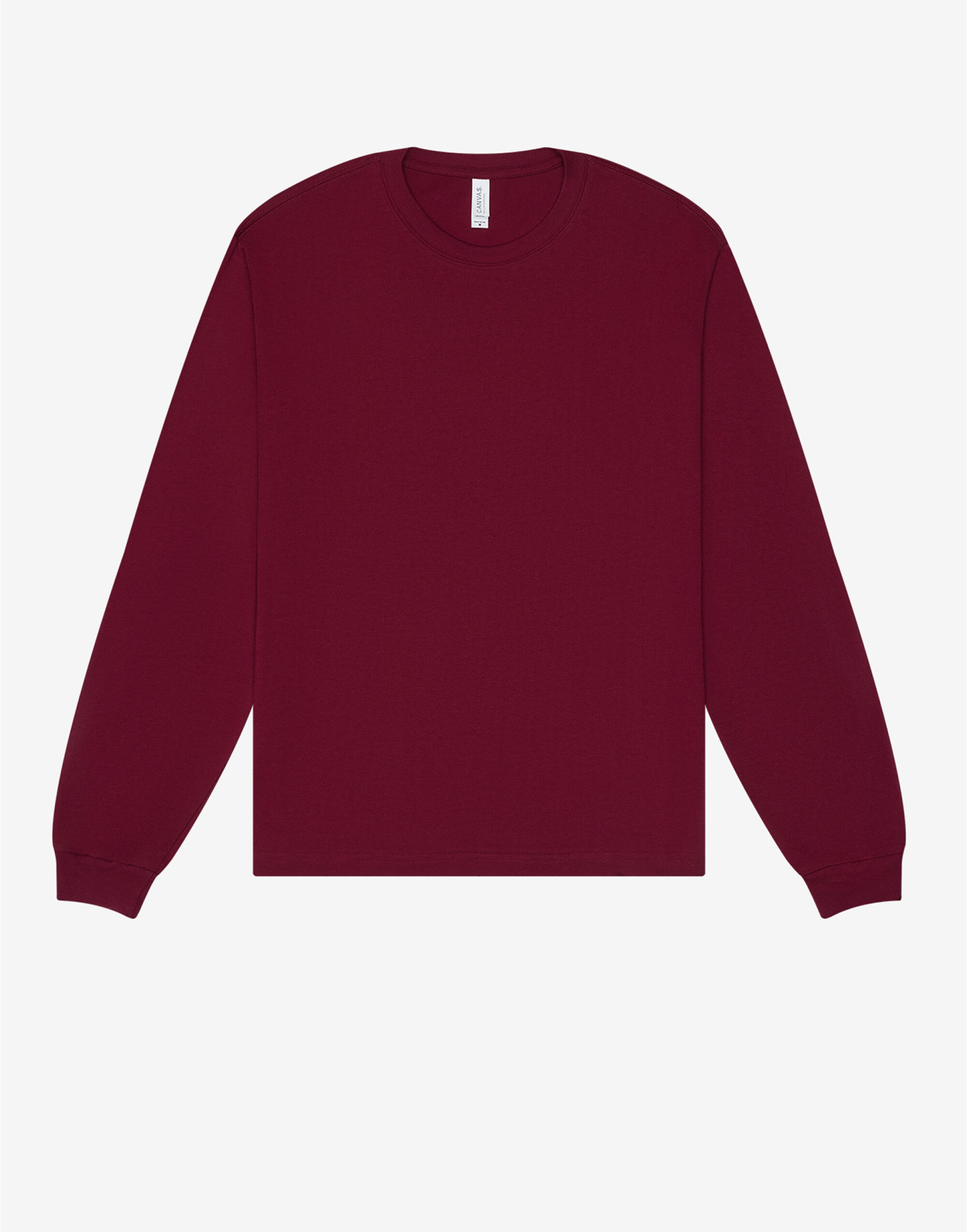 CA3511 Unisex Heavy Boxy Long Sleeve Tee Maroon