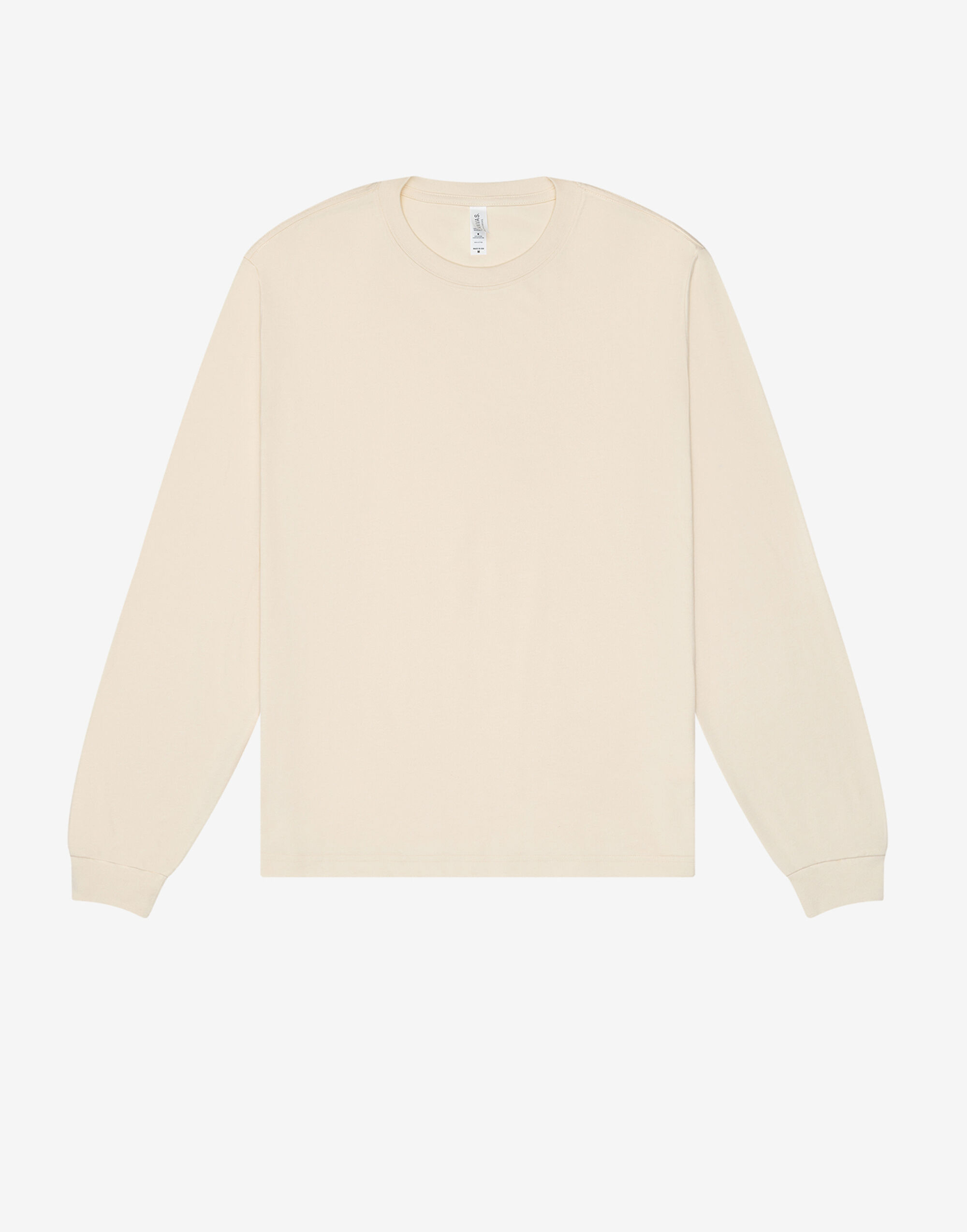 CA3511 Unisex Heavy Boxy Long Sleeve Tee Natural