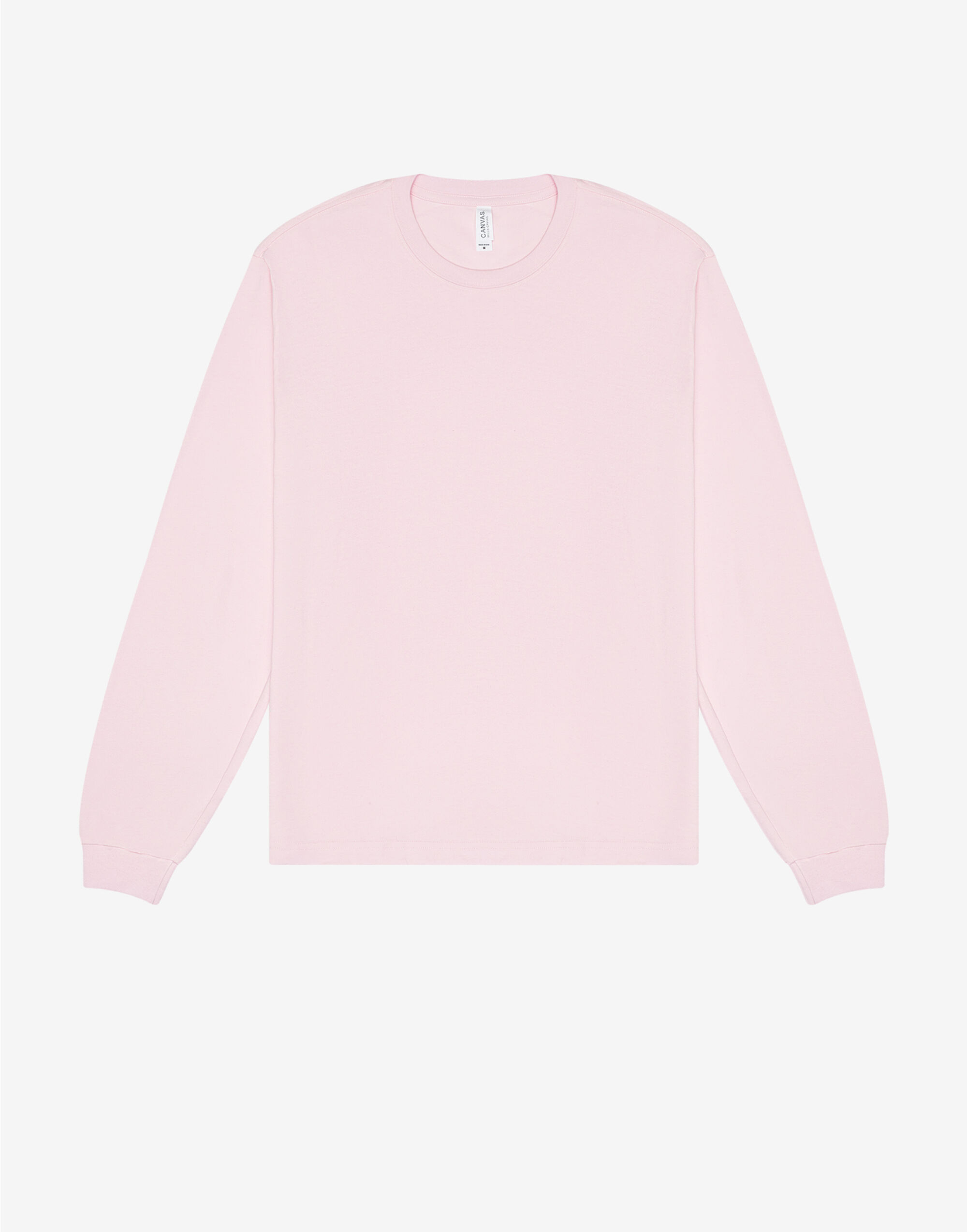 CA3511 Unisex Heavy Boxy Long Sleeve Tee Soft Pink