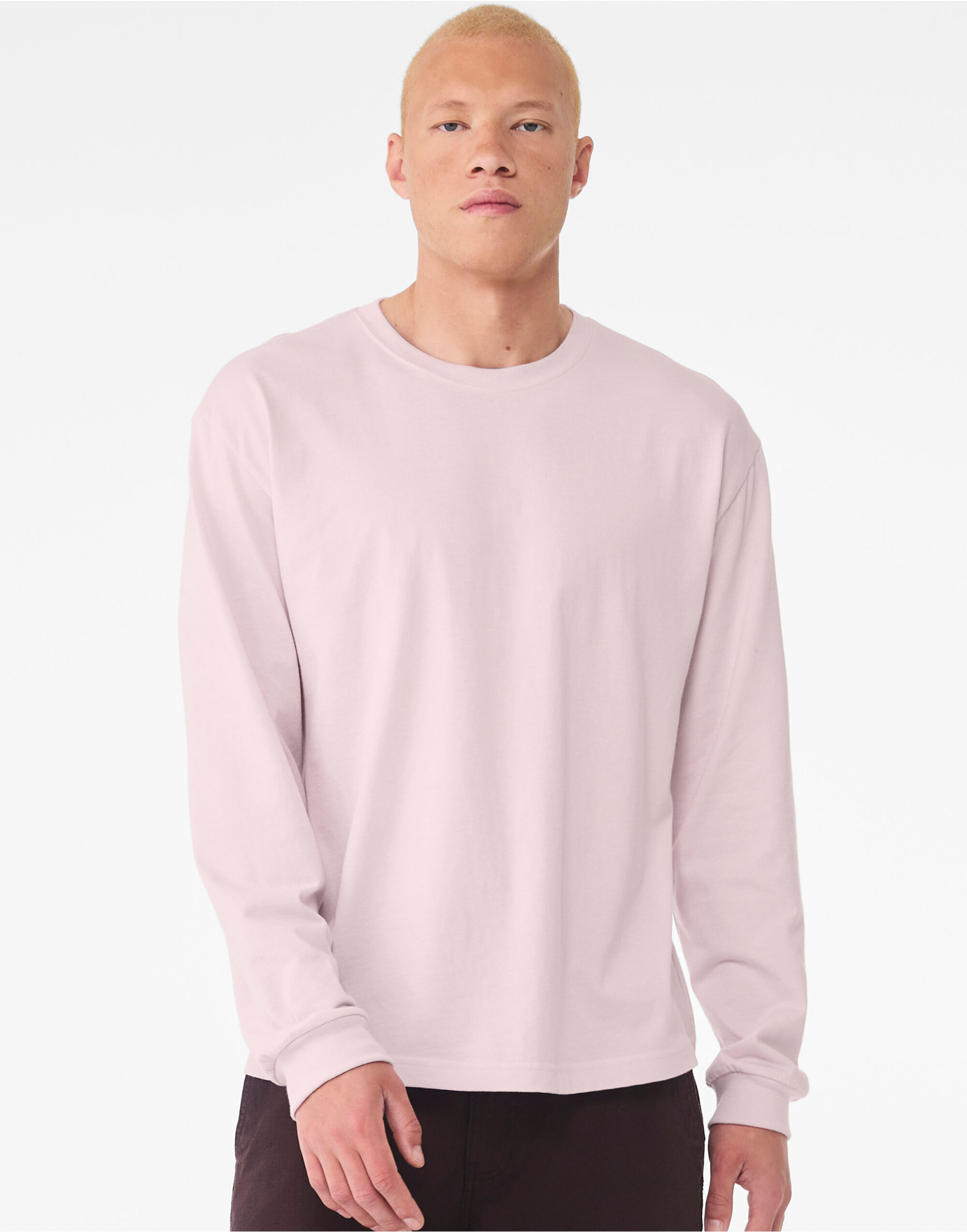 CA3511 Unisex Heavy Boxy Long Sleeve Tee Soft Pink