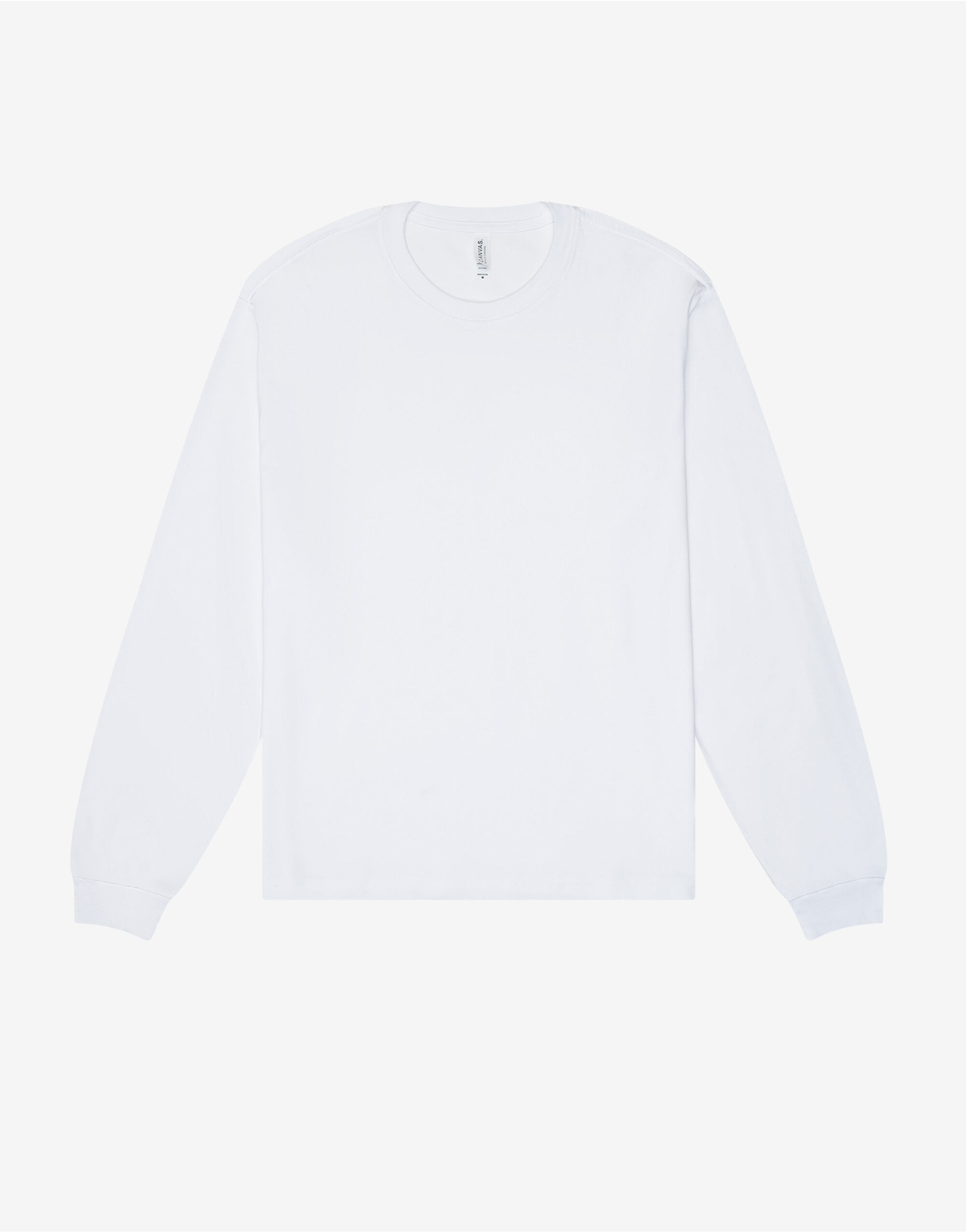CA3511 Unisex Heavy Boxy Long Sleeve Tee White
