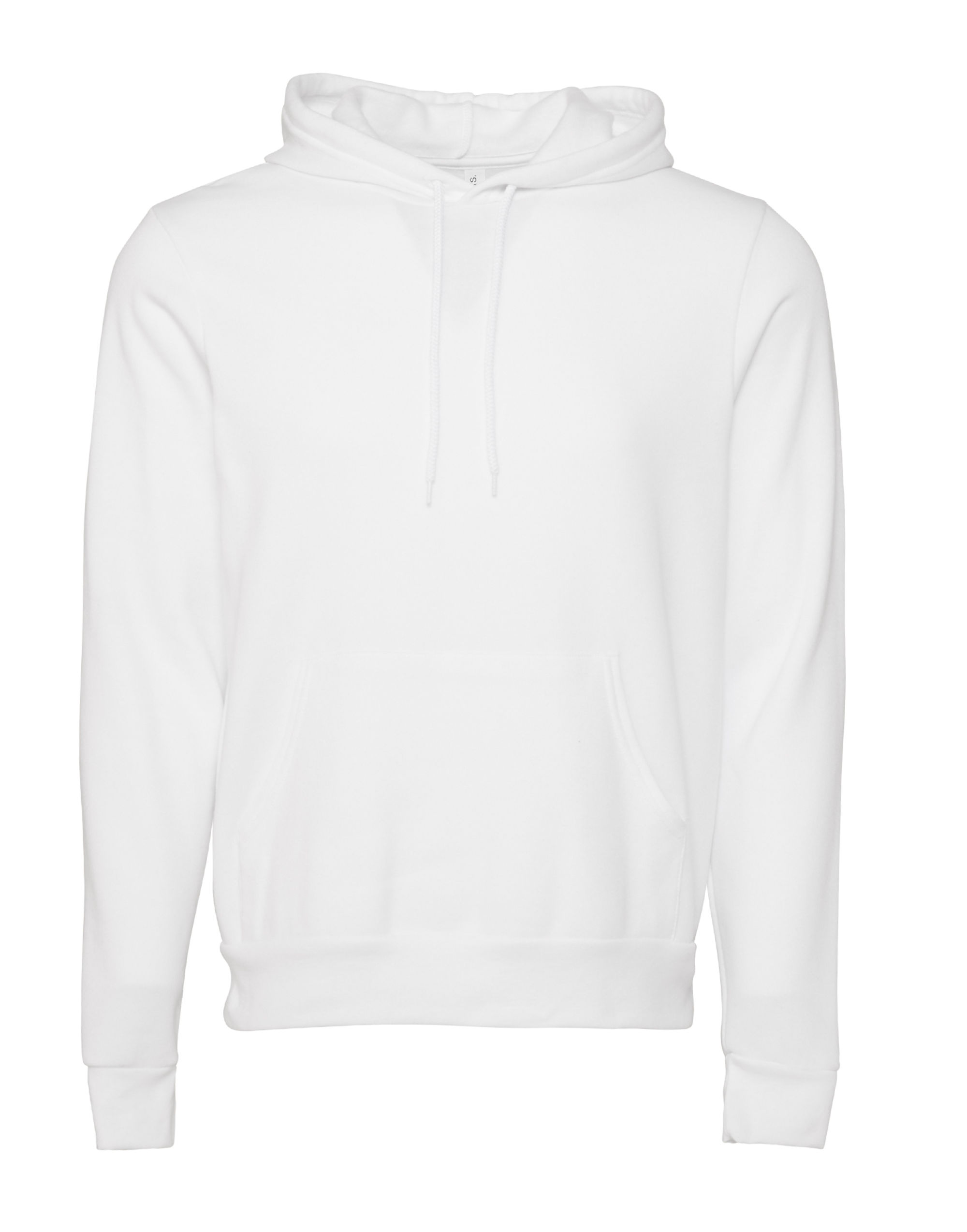 CA3719 Canvas Unisex Poly-Cotton Fleece Pullover Hoodie DTG White