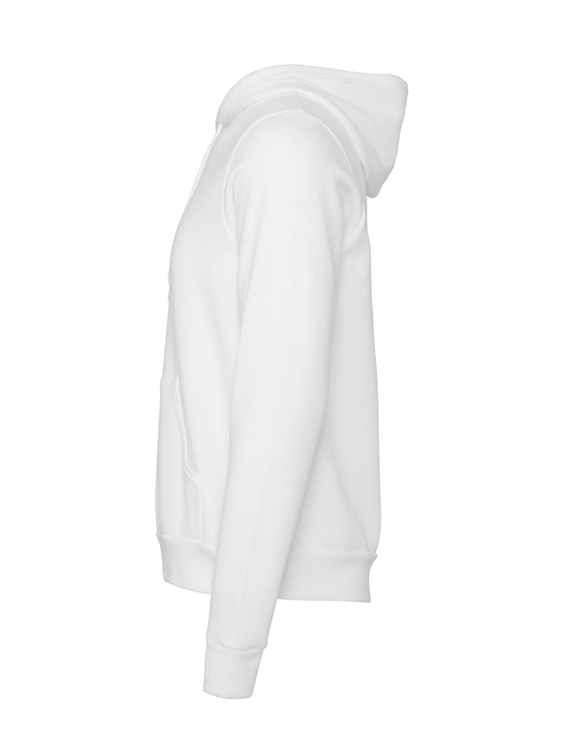 CA3719 Canvas Unisex Poly-Cotton Fleece Pullover Hoodie DTG White