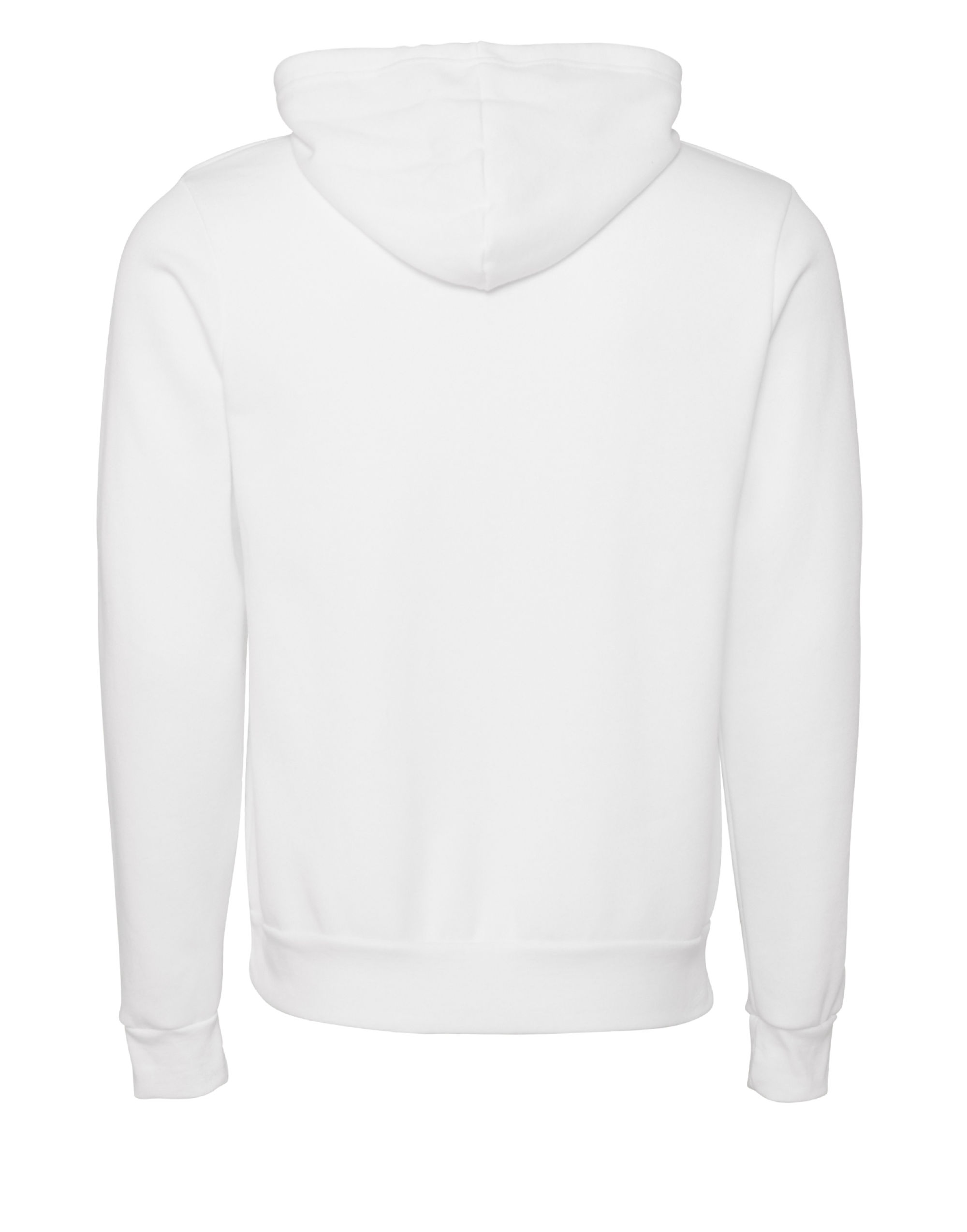 CA3719 Canvas Unisex Poly-Cotton Fleece Pullover Hoodie DTG White