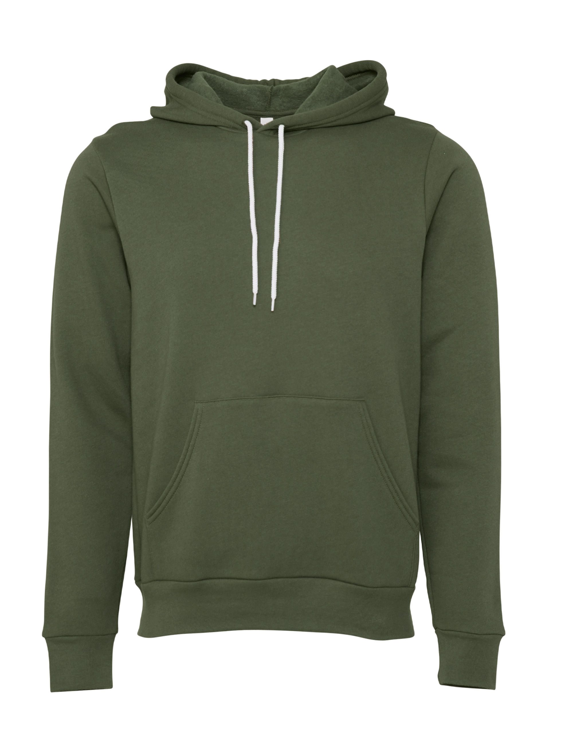 CA3719 Canvas Unisex Poly-Cotton Fleece Pullover Hoodie Military Green