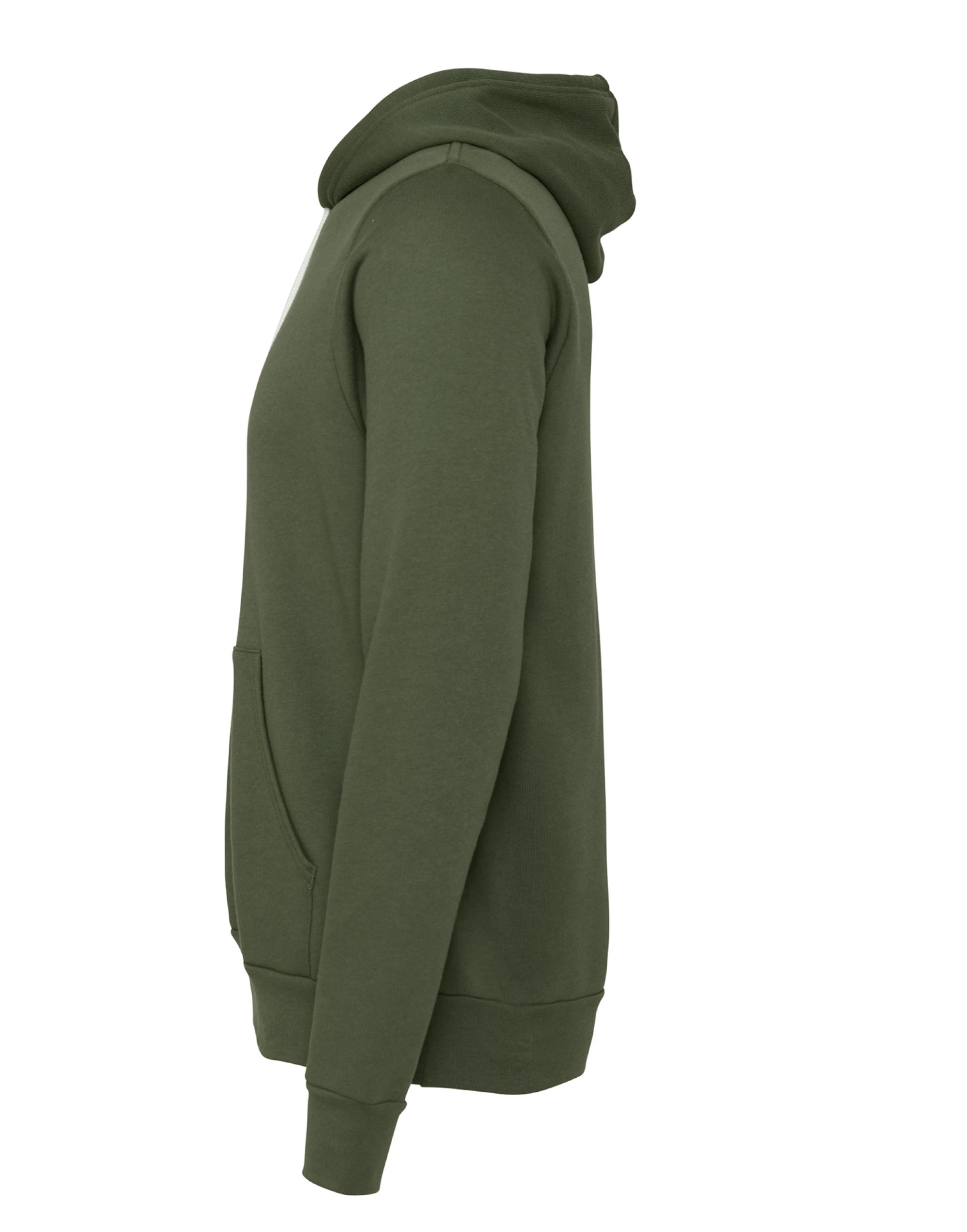 CA3719 Canvas Unisex Poly-Cotton Fleece Pullover Hoodie Military Green