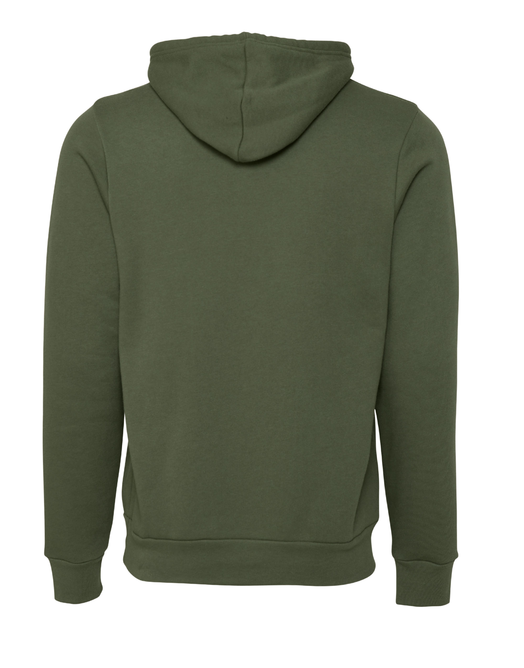 CA3719 Canvas Unisex Poly-Cotton Fleece Pullover Hoodie Military Green