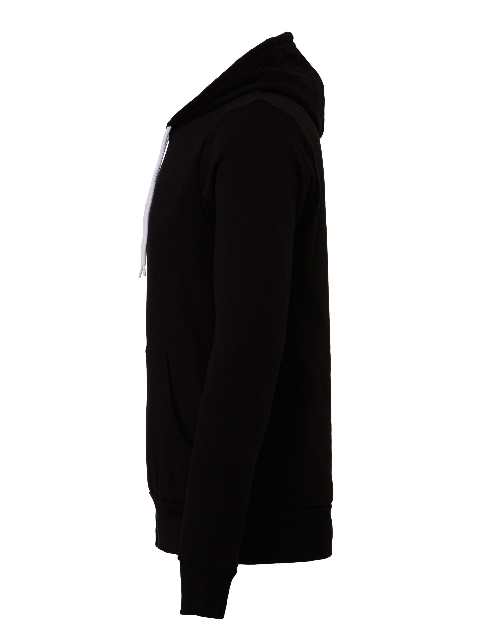 CA3719 Canvas Unisex Poly-Cotton Fleece Pullover Hoodie Black