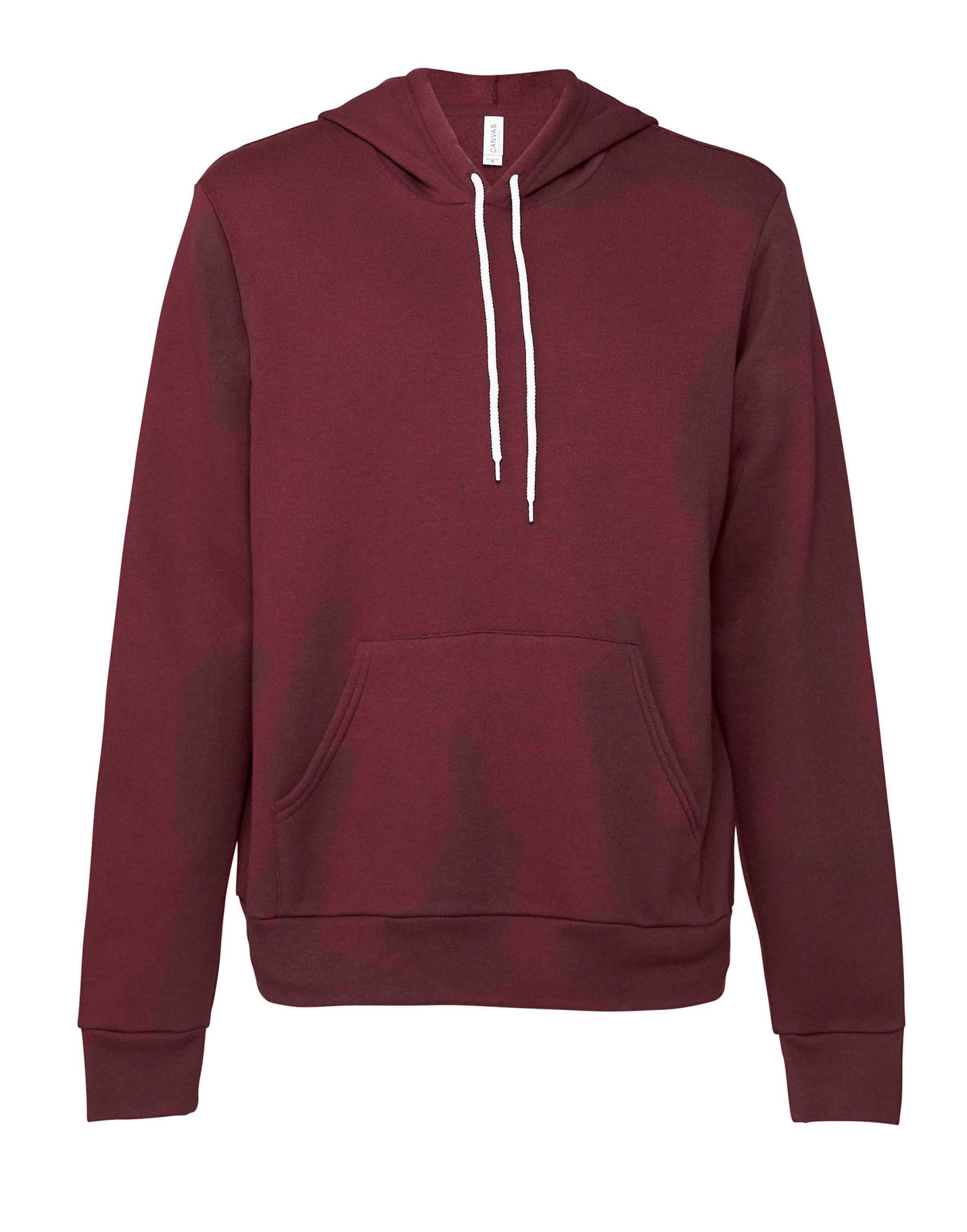 CA3719 Canvas Unisex Poly-Cotton Fleece Pullover Hoodie Maroon