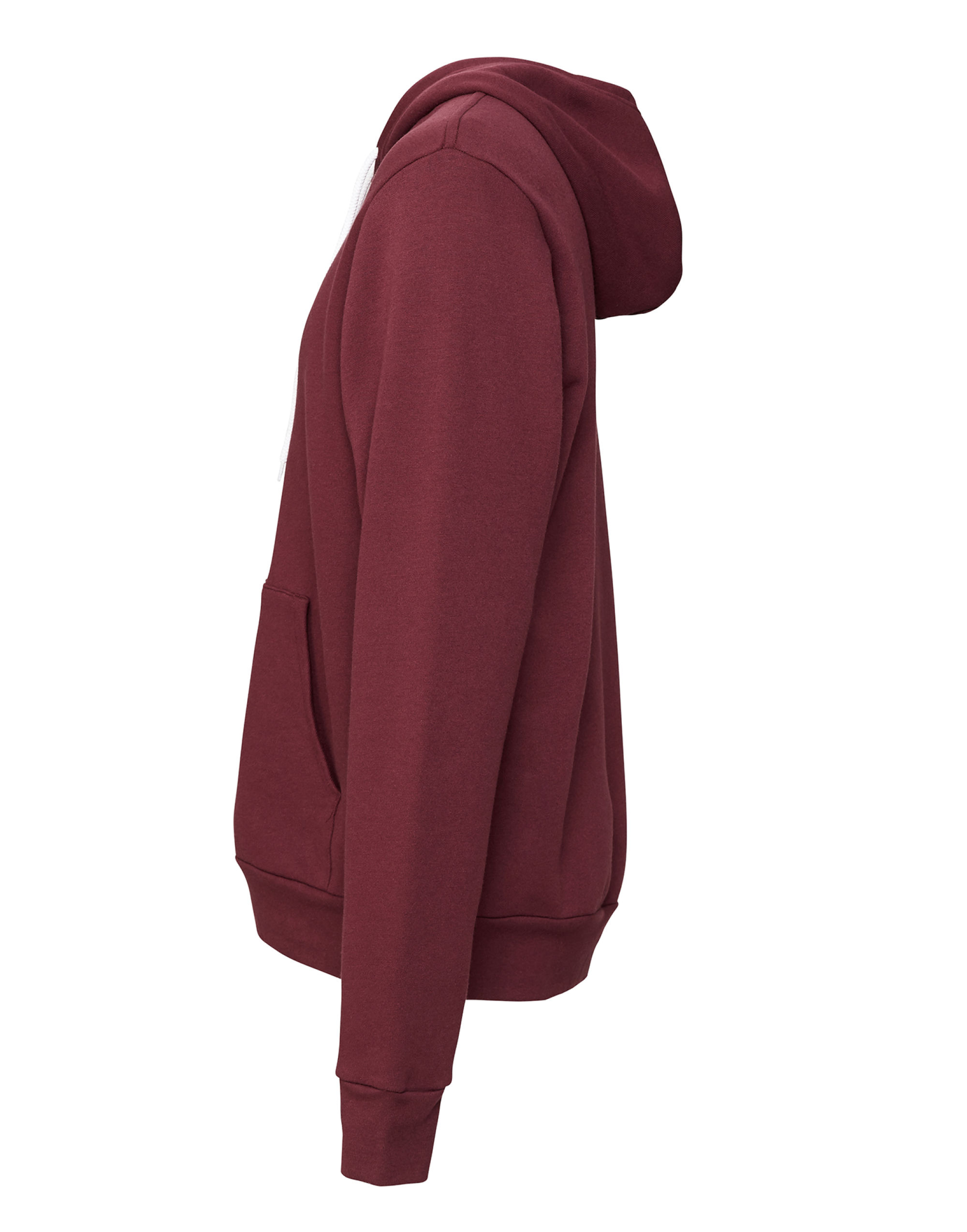 CA3719 Canvas Unisex Poly-Cotton Fleece Pullover Hoodie Maroon