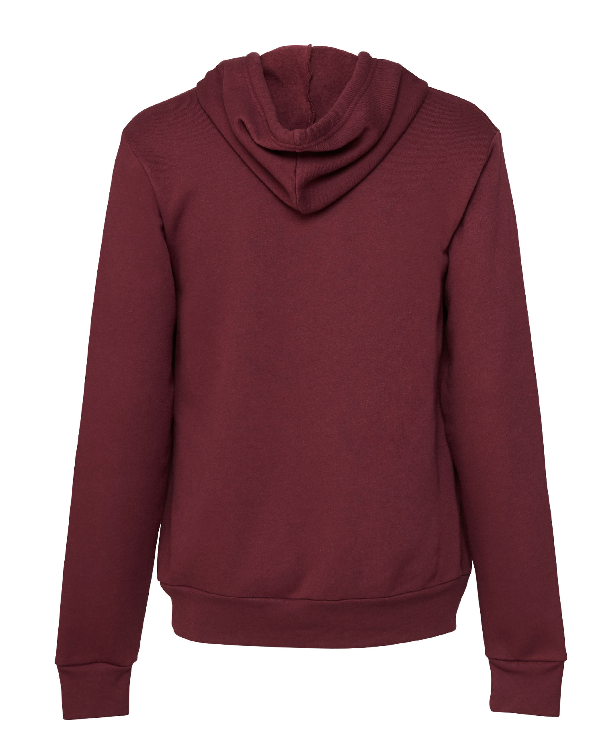 CA3719 Canvas Unisex Poly-Cotton Fleece Pullover Hoodie Maroon