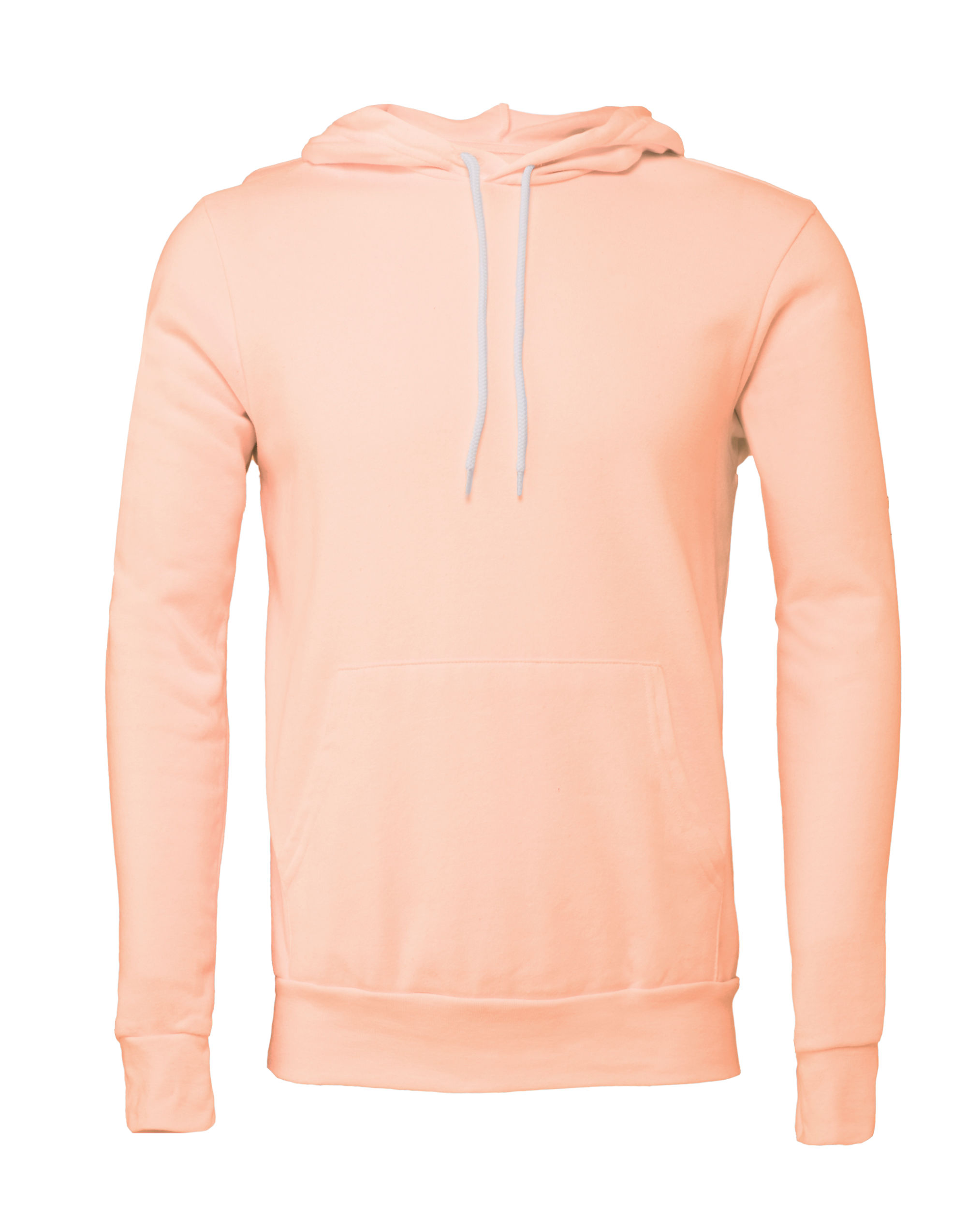 CA3719 Canvas Unisex Poly-Cotton Fleece Pullover Hoodie Peach