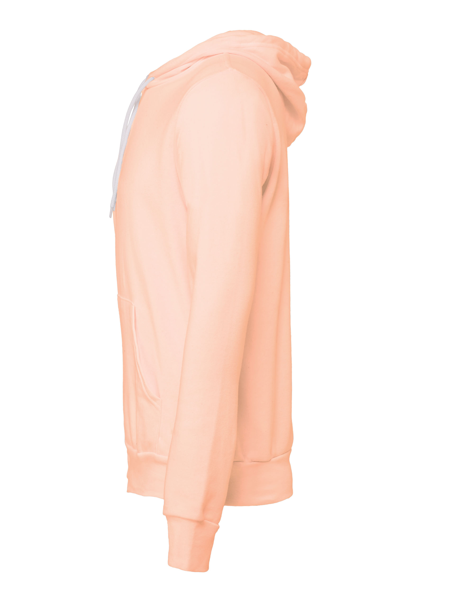 CA3719 Canvas Unisex Poly-Cotton Fleece Pullover Hoodie Peach