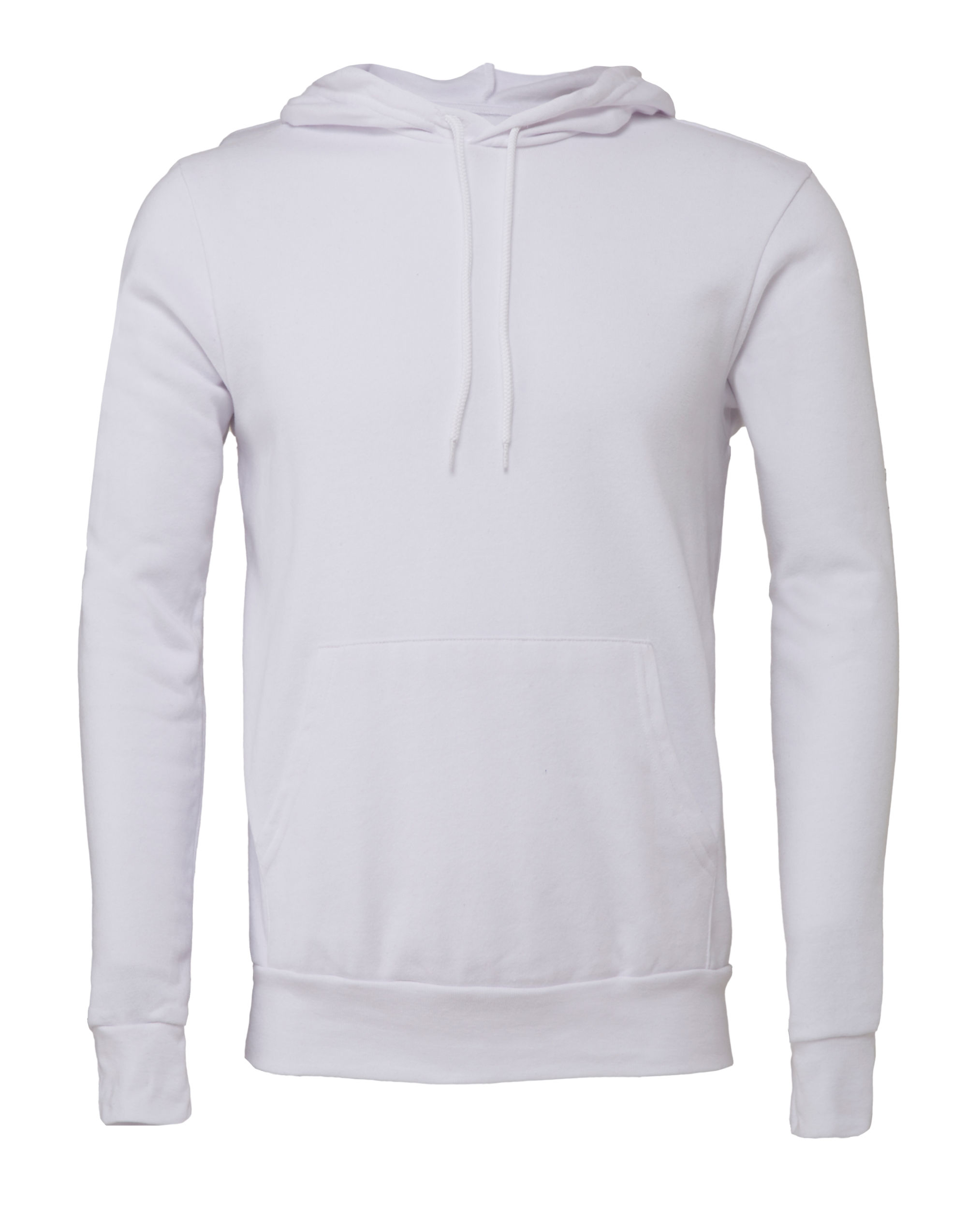 CA3719 Canvas Unisex Poly-Cotton Fleece Pullover Hoodie White