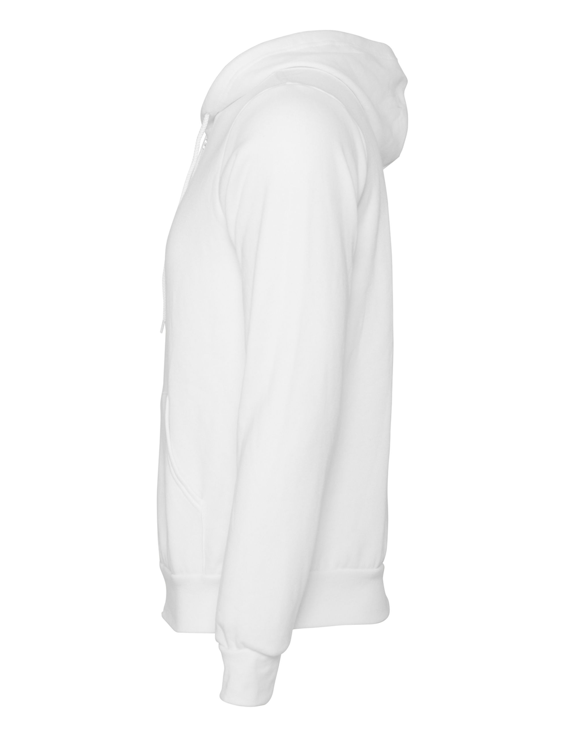 CA3739 Canvas Unisex Poly-Cotton Fleece Full-Zip Hoodie DTG White