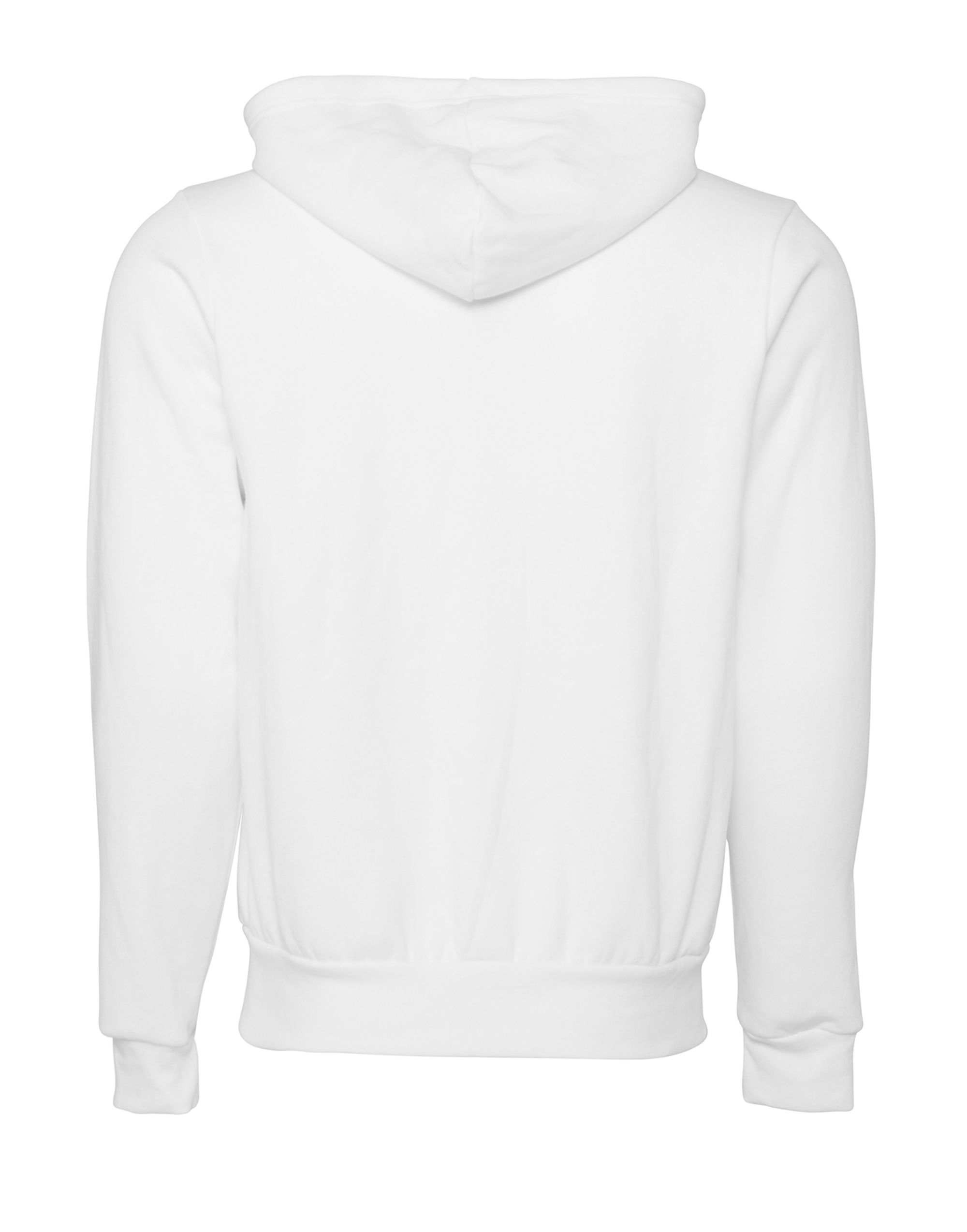 CA3739 Canvas Unisex Poly-Cotton Fleece Full-Zip Hoodie DTG White