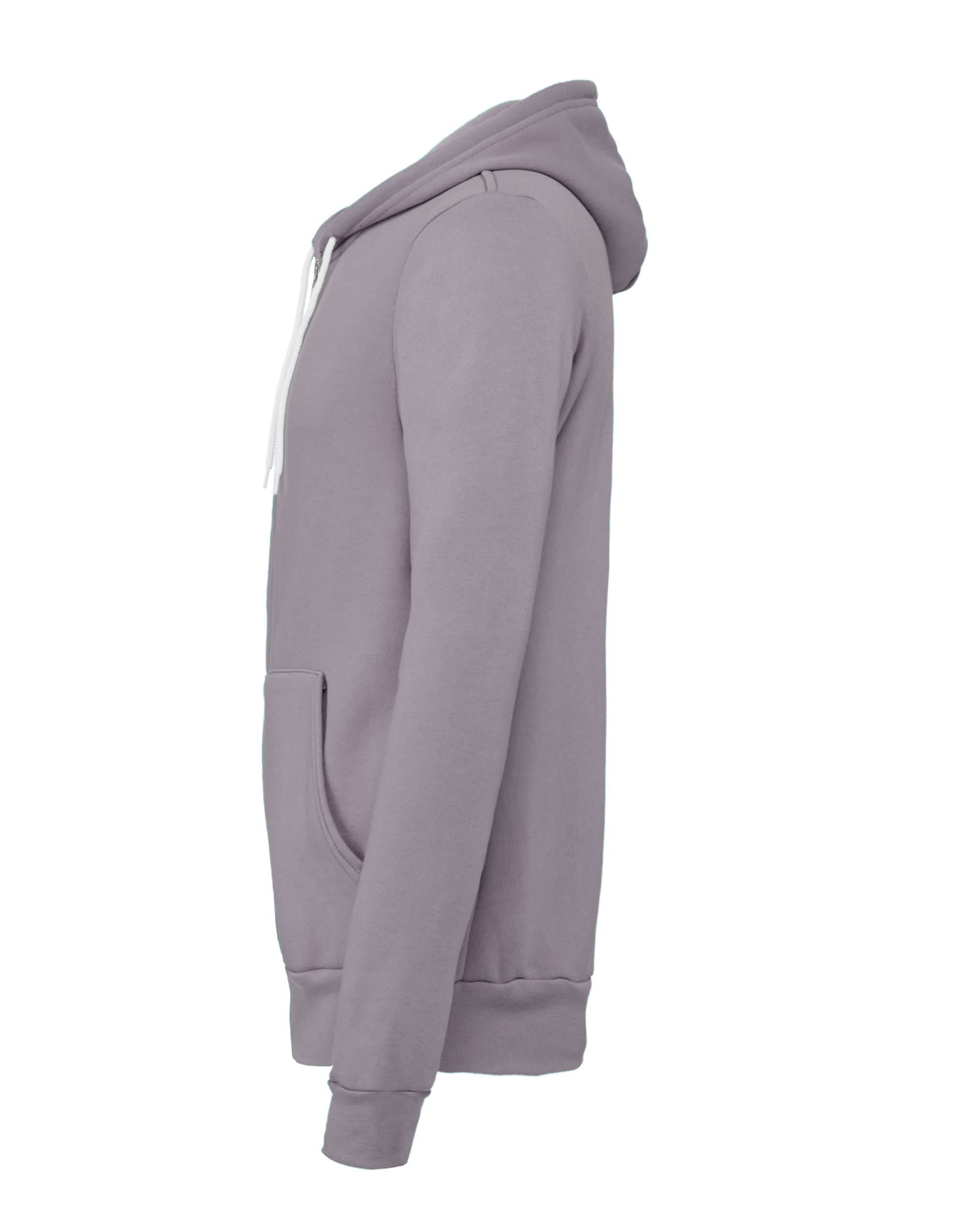 CA3739 Canvas Unisex Poly-Cotton Fleece Full-Zip Hoodie Storm Grey