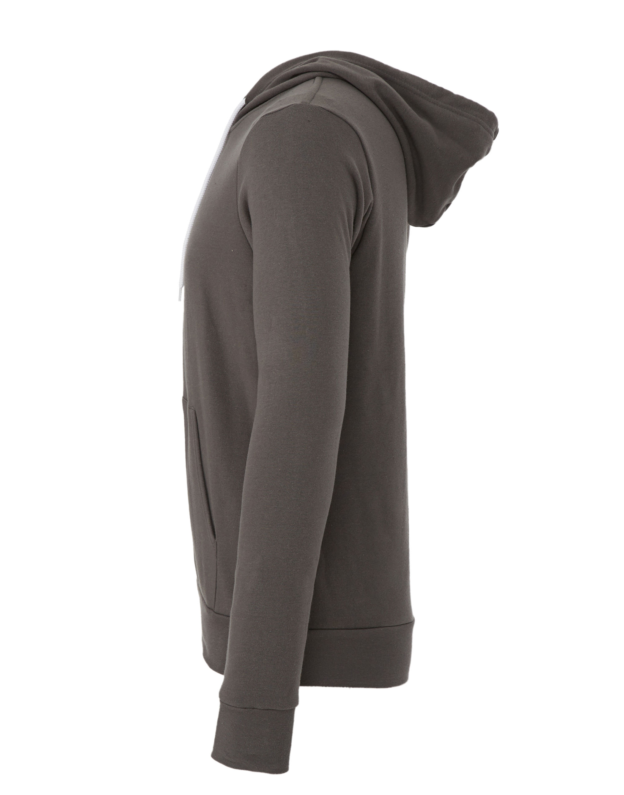 CA3739 Canvas Unisex Poly-Cotton Fleece Full-Zip Hoodie Asphalt