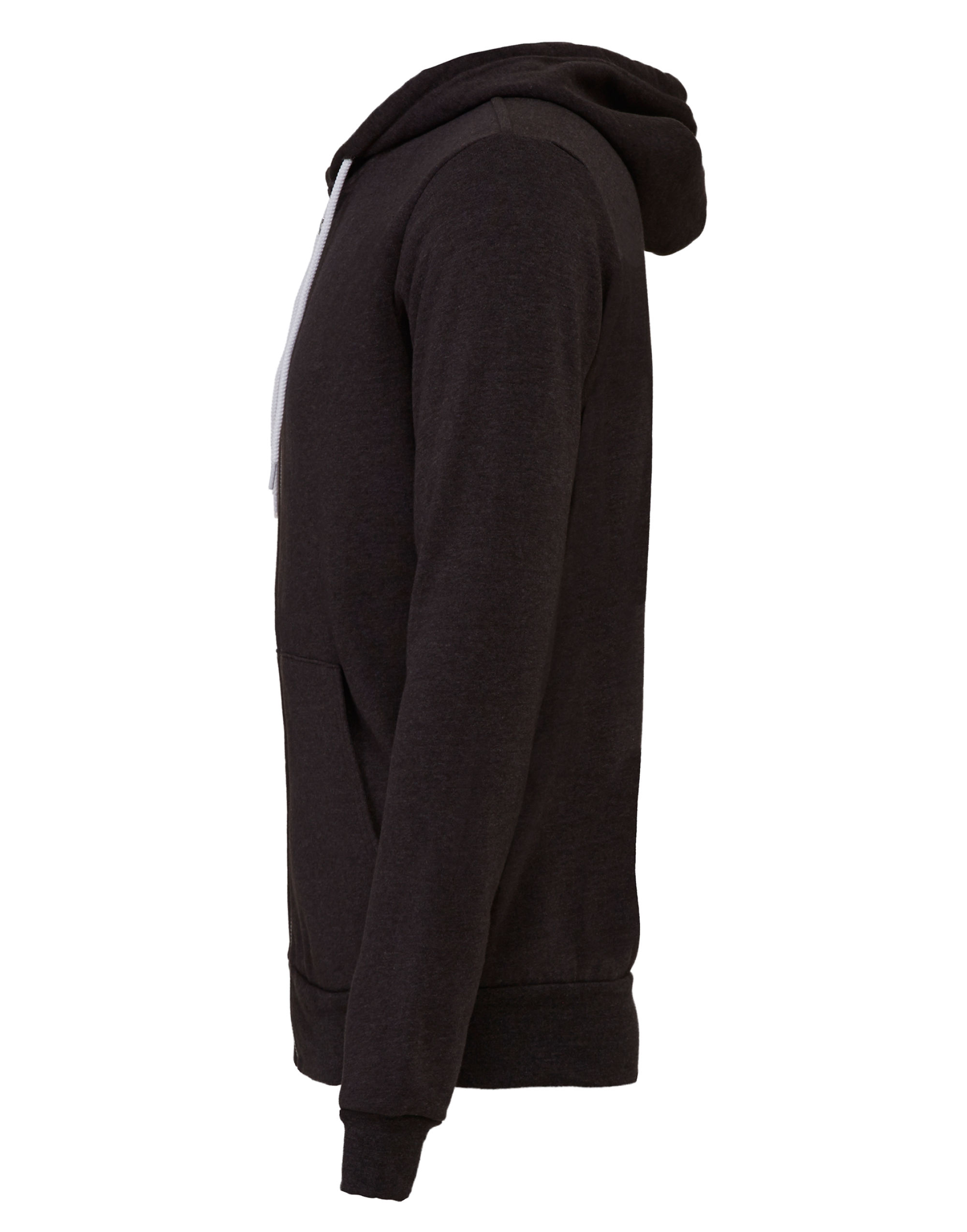 CA3739 Canvas Unisex Poly-Cotton Fleece Full-Zip Hoodie Dark Grey Heather