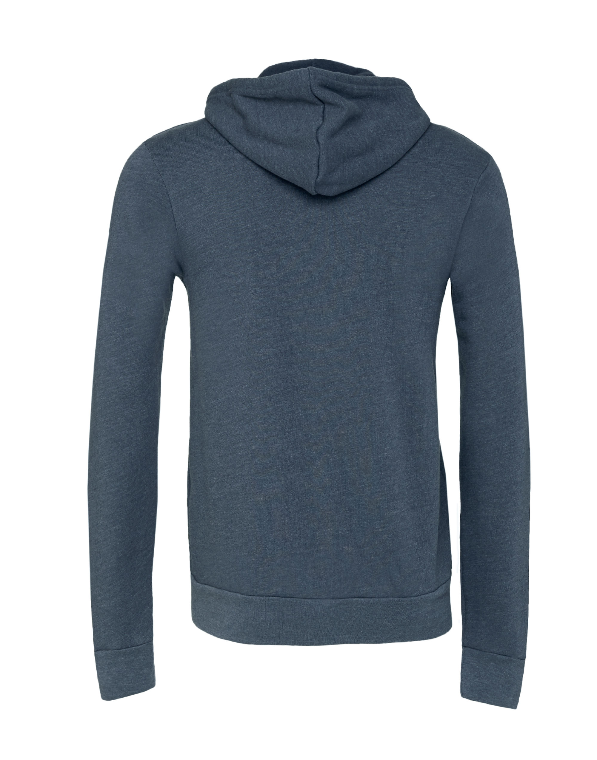 CA3739 Canvas Unisex Poly-Cotton Fleece Full-Zip Hoodie Heather Navy