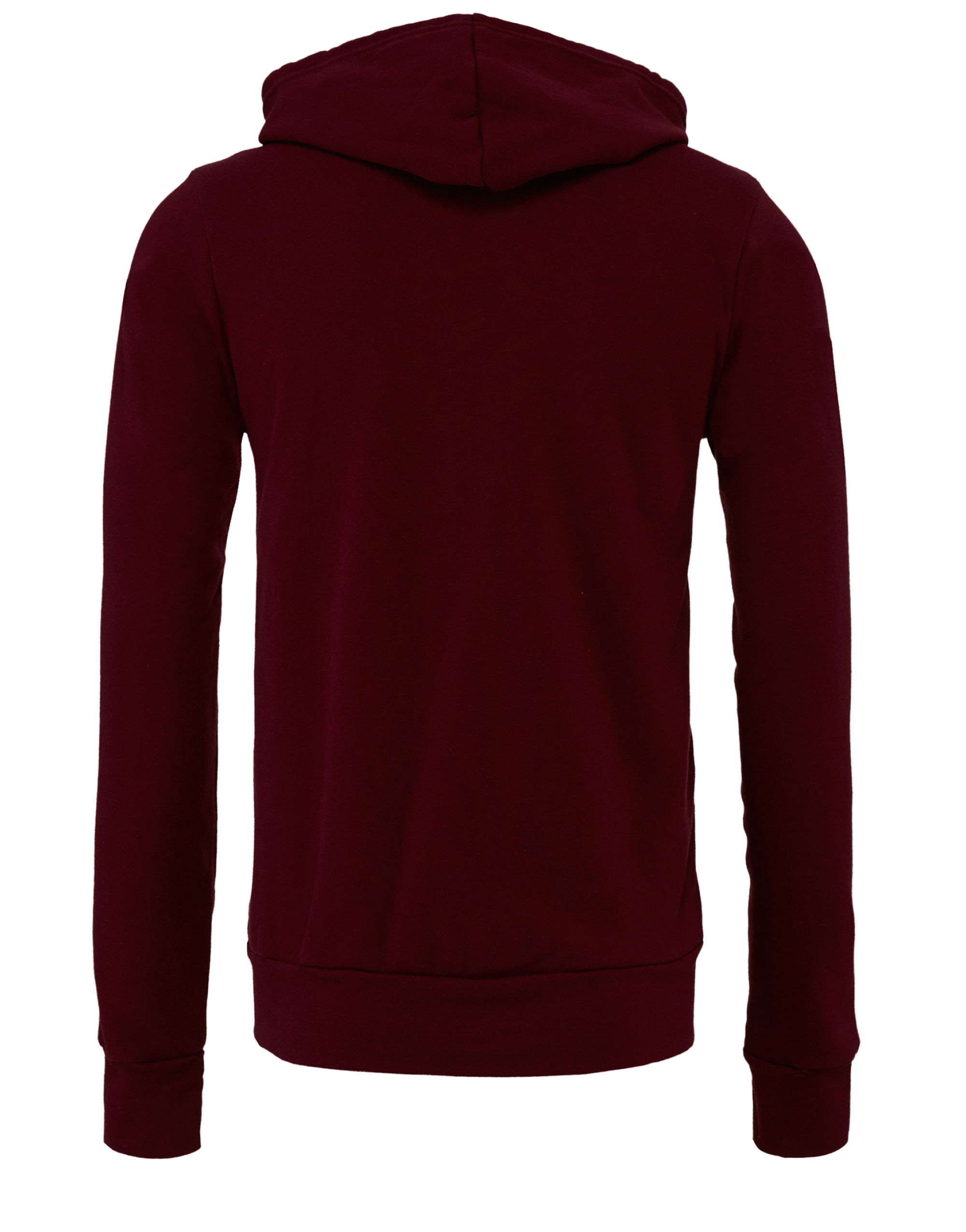 CA3739 Canvas Unisex Poly-Cotton Fleece Full-Zip Hoodie Maroon