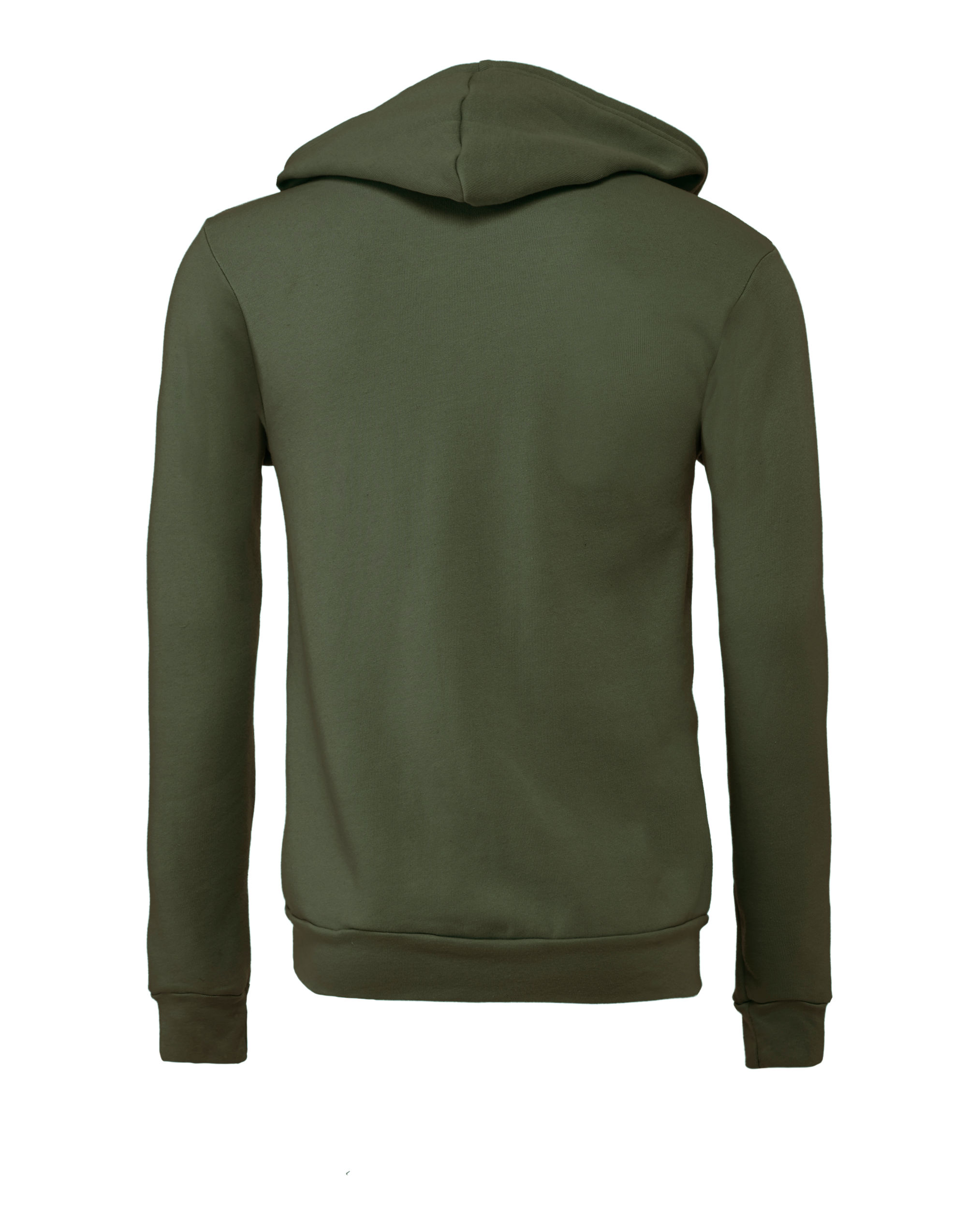 CA3739 Canvas Unisex Poly-Cotton Fleece Full-Zip Hoodie Military Green