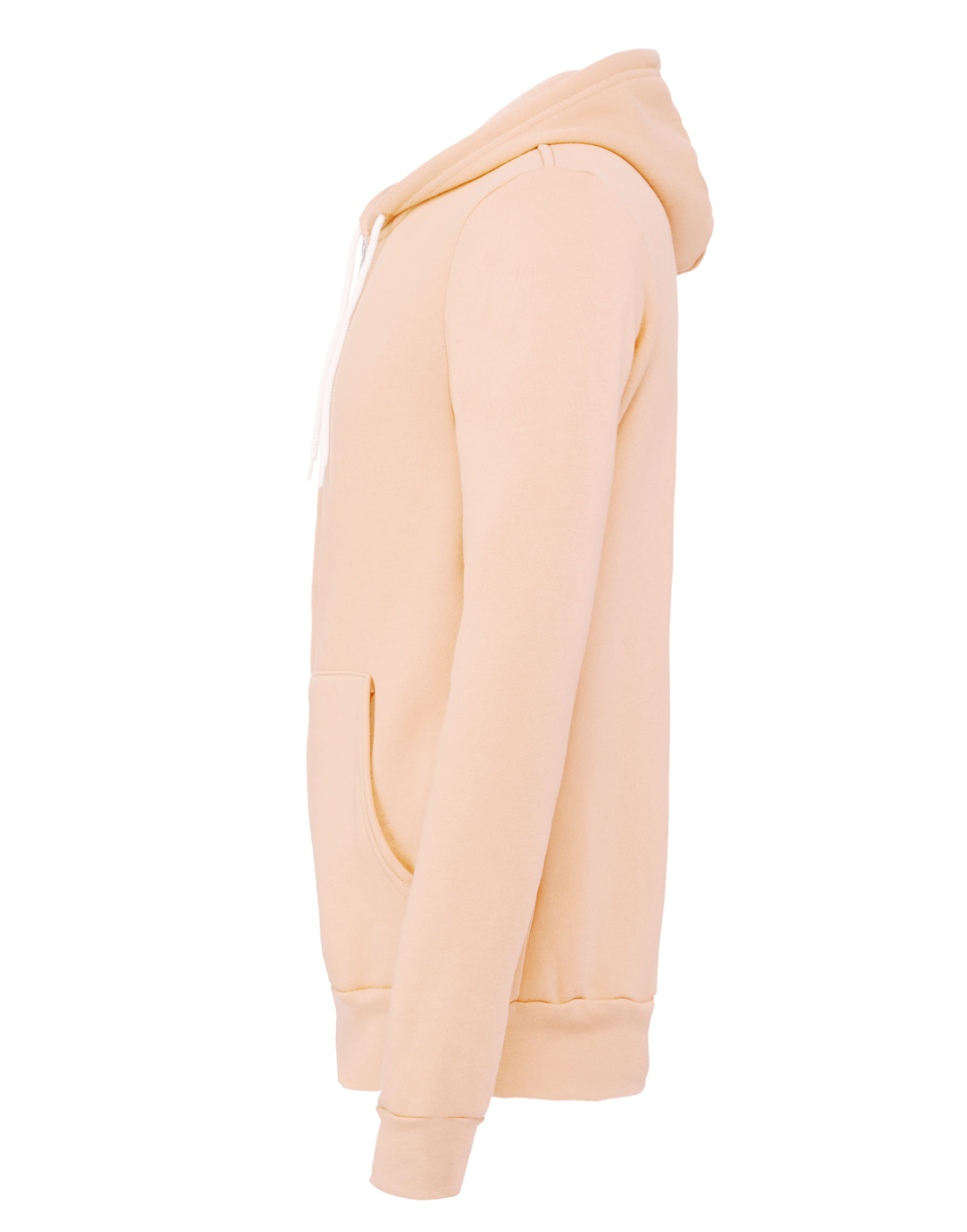 CA3739 Canvas Unisex Poly-Cotton Fleece Full-Zip Hoodie Peach
