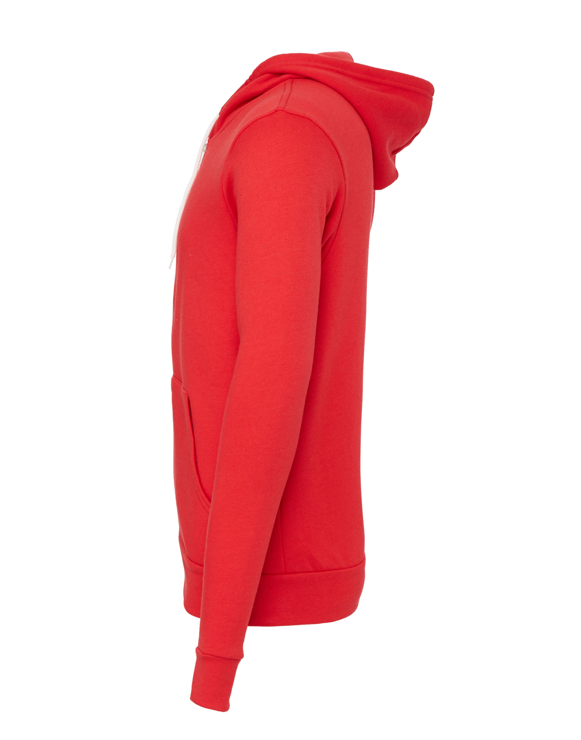 CA3739 Canvas Unisex Poly-Cotton Fleece Full-Zip Hoodie Red