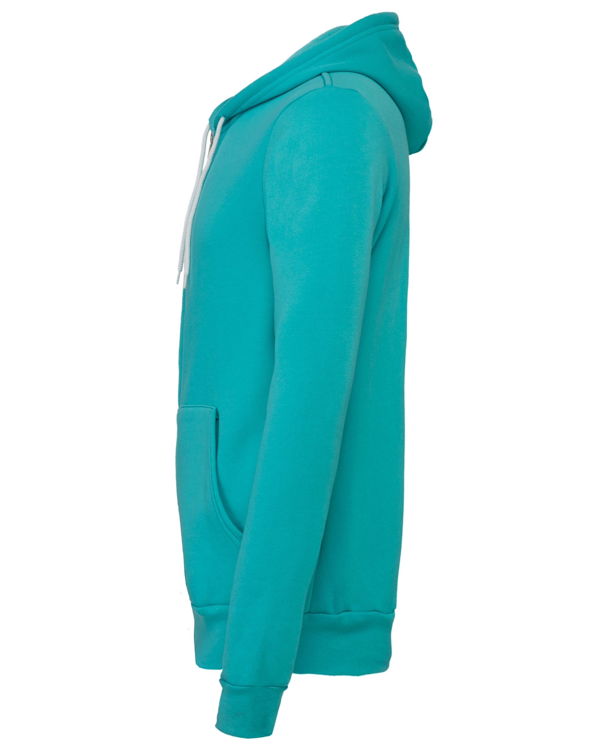 CA3739 Canvas Unisex Poly-Cotton Fleece Full-Zip Hoodie Teal