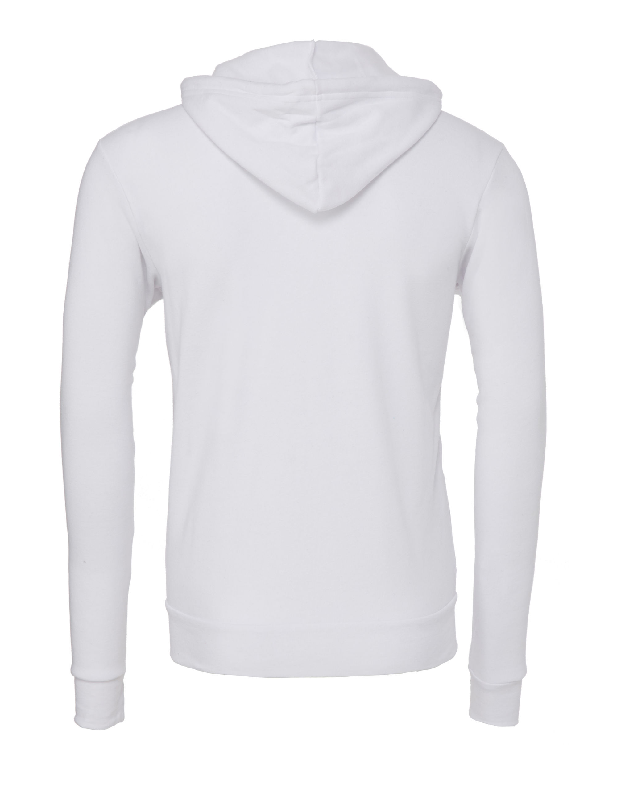 CA3739 Canvas Unisex Poly-Cotton Fleece Full-Zip Hoodie White