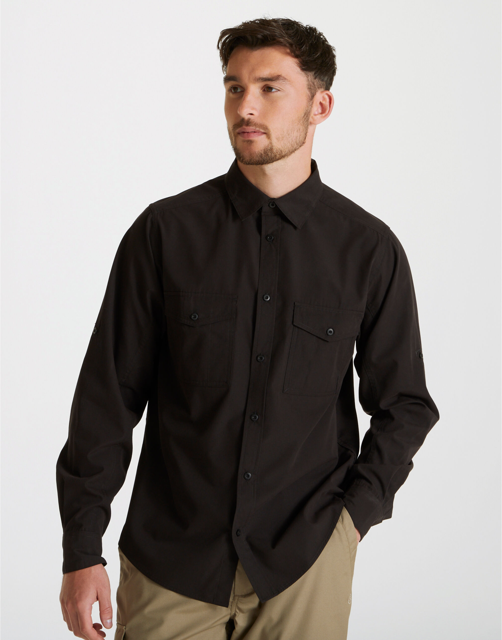 CES001 Men’s Kiwi Long Sleeved Shirt Black