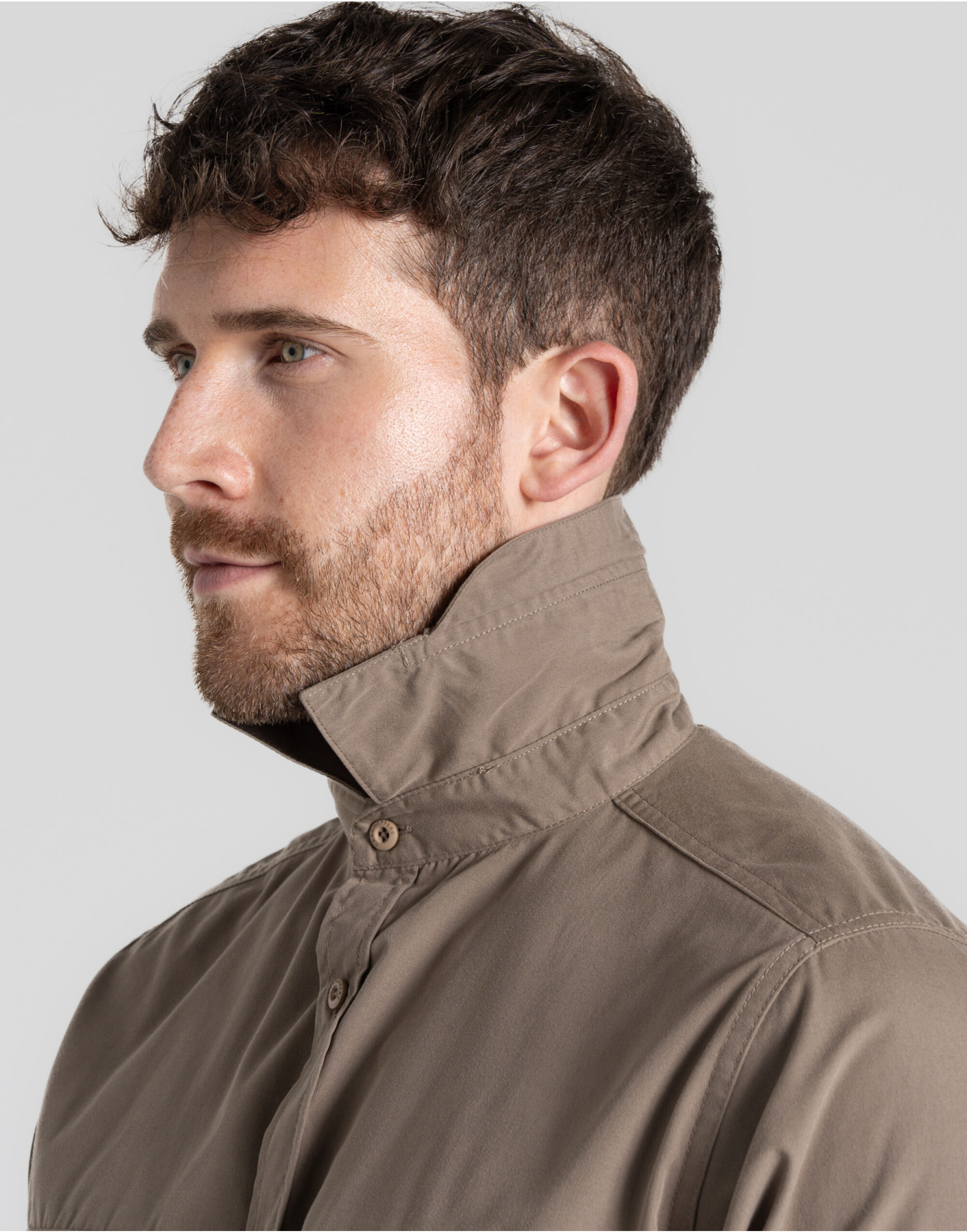 CES001 Men’s Kiwi Long Sleeved Shirt Pebble