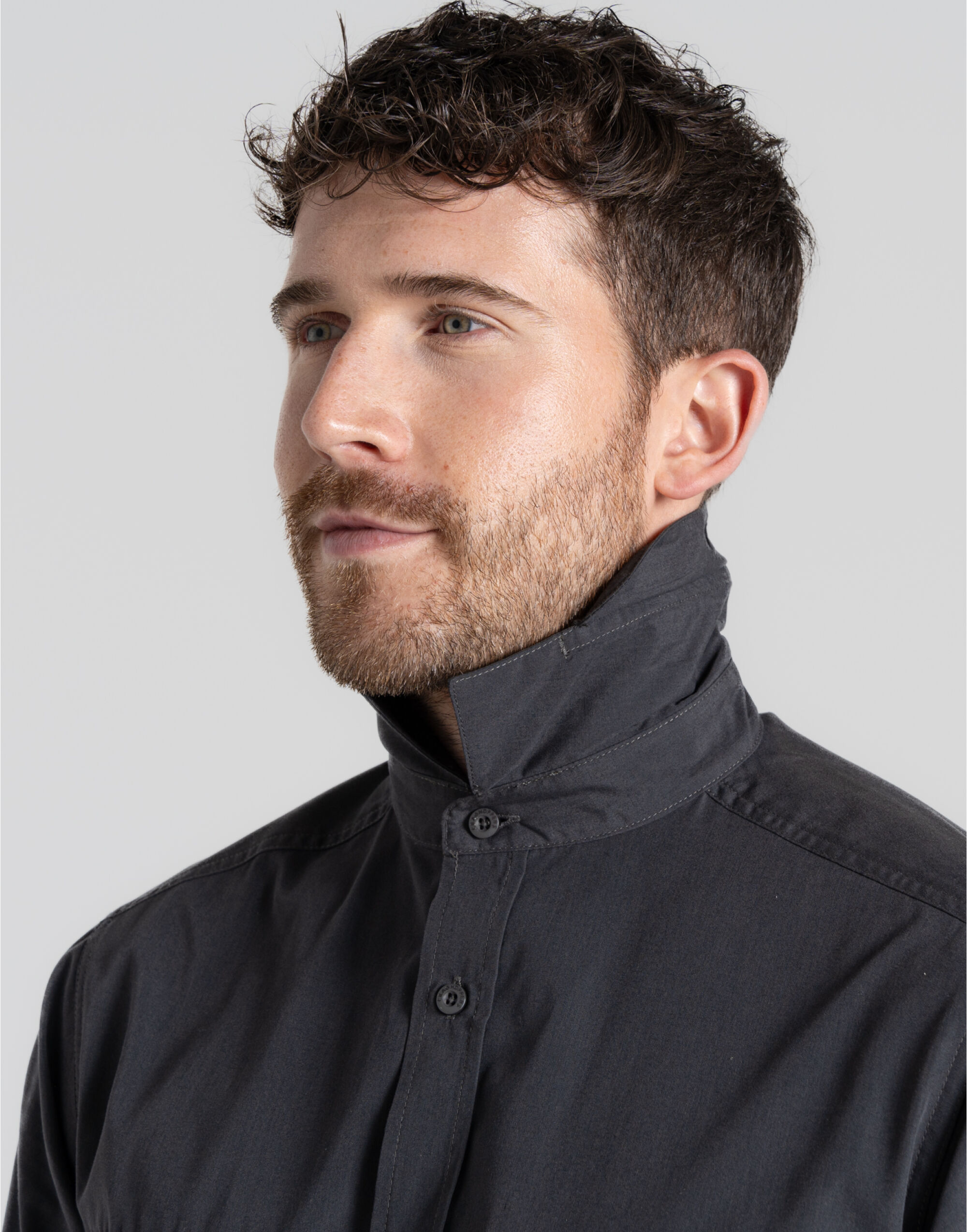 CES001 Men’s Kiwi Long Sleeved Shirt Carbon Grey