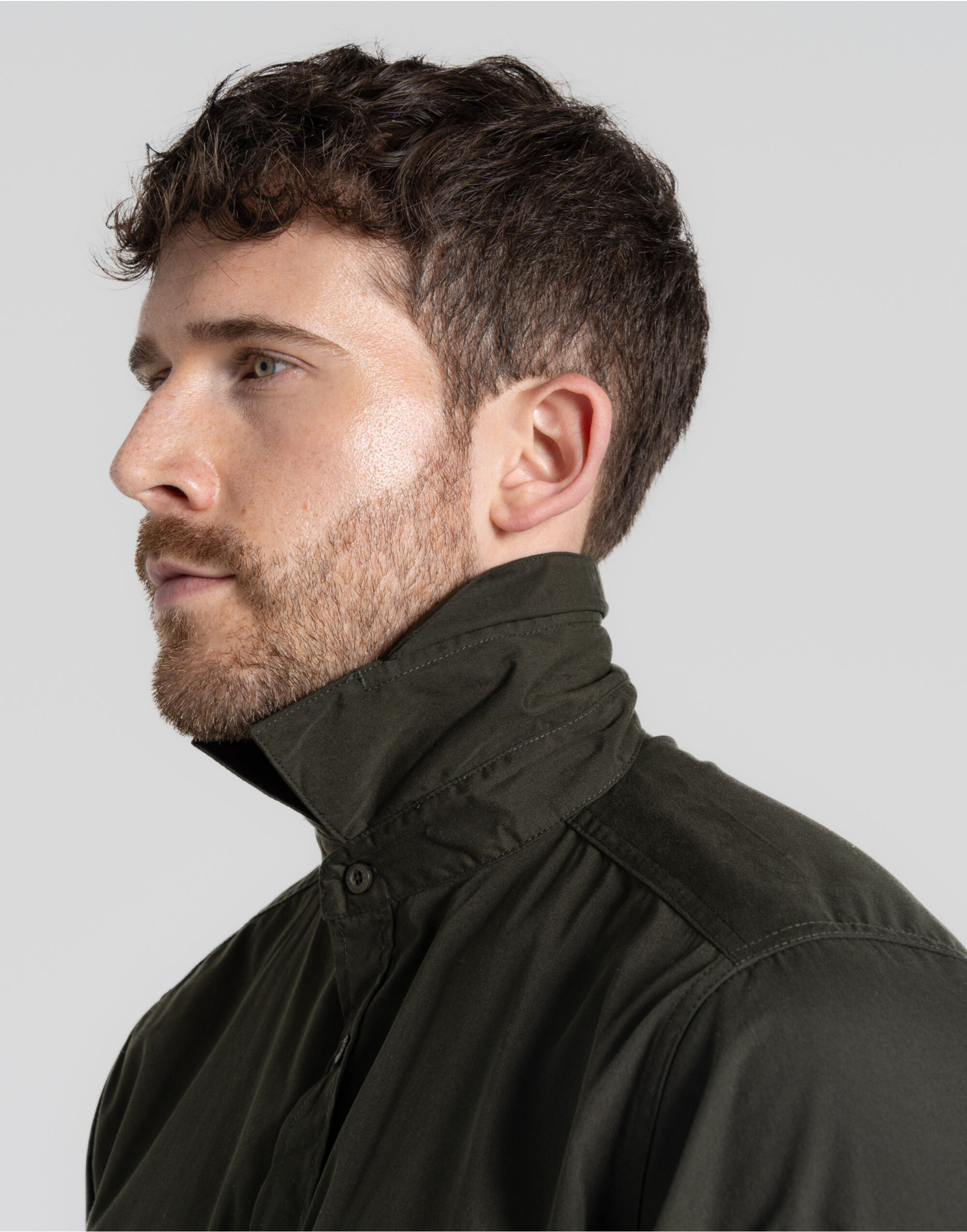 CES001 Men’s Kiwi Long Sleeved Shirt Dark Cedar Green