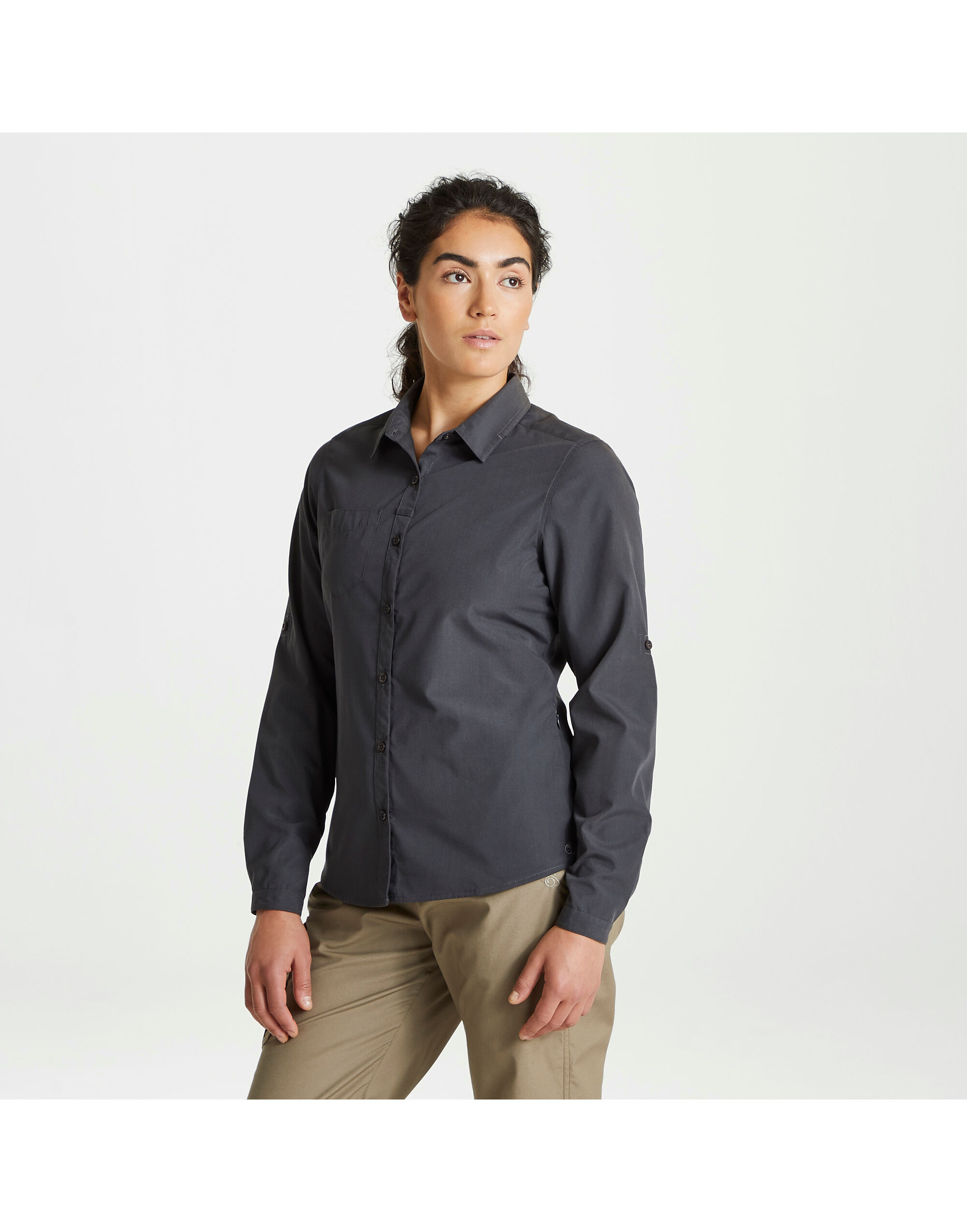 CES002 Women’s Kiwi Long Sleeved Shirt Carbon Grey