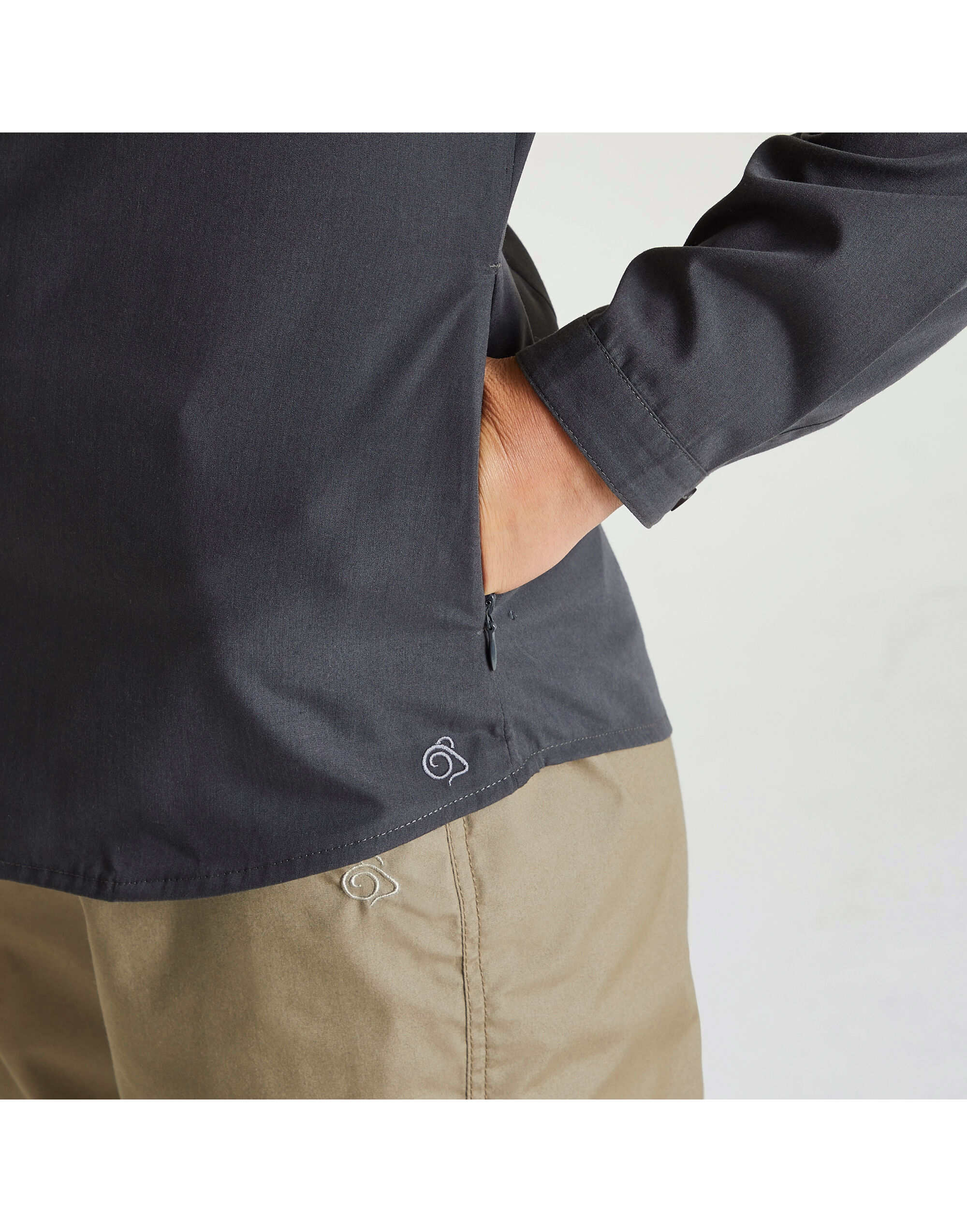 CES002 Women’s Kiwi Long Sleeved Shirt Carbon Grey