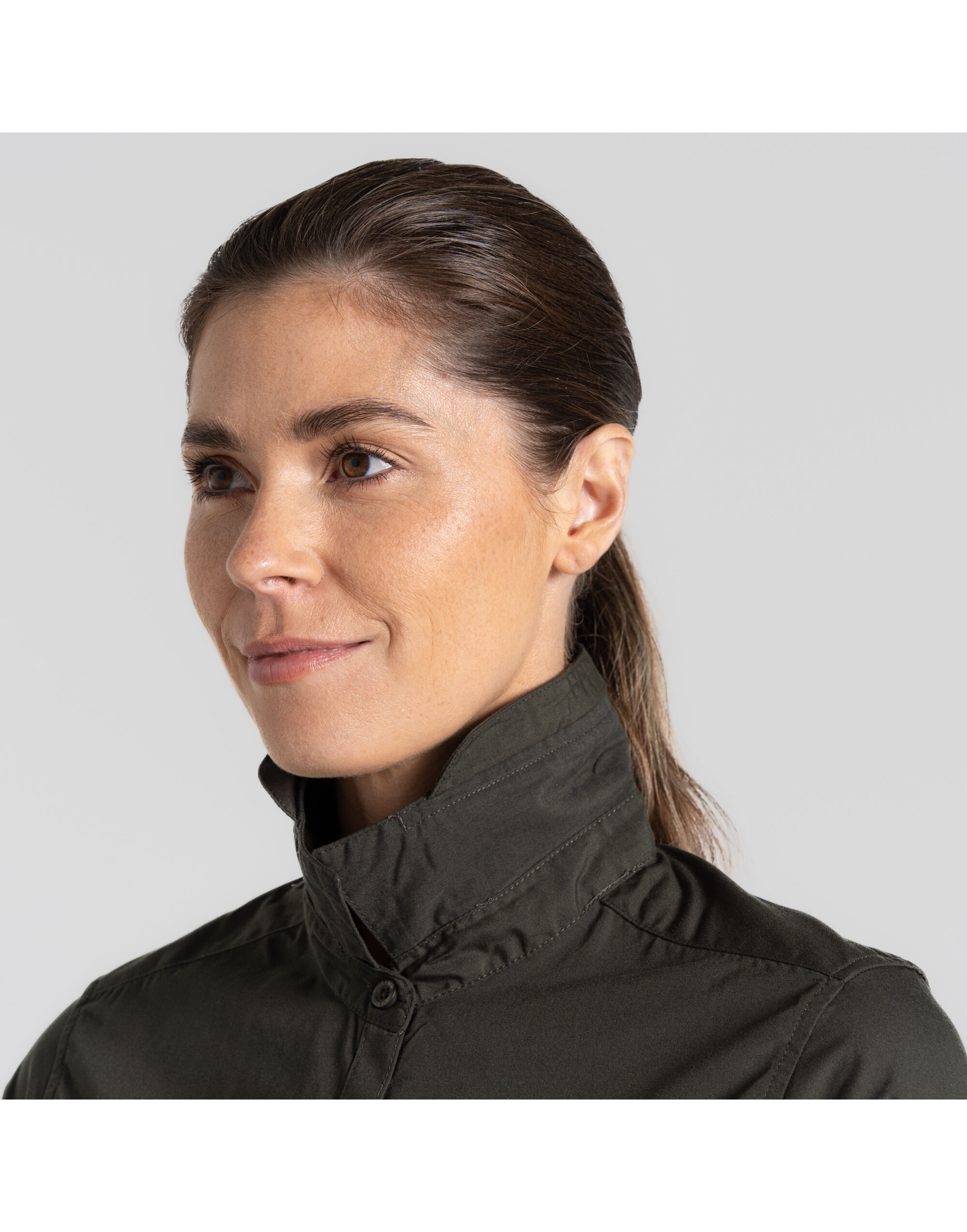 CES002 Women’s Kiwi Long Sleeved Shirt Dark Cedar Green