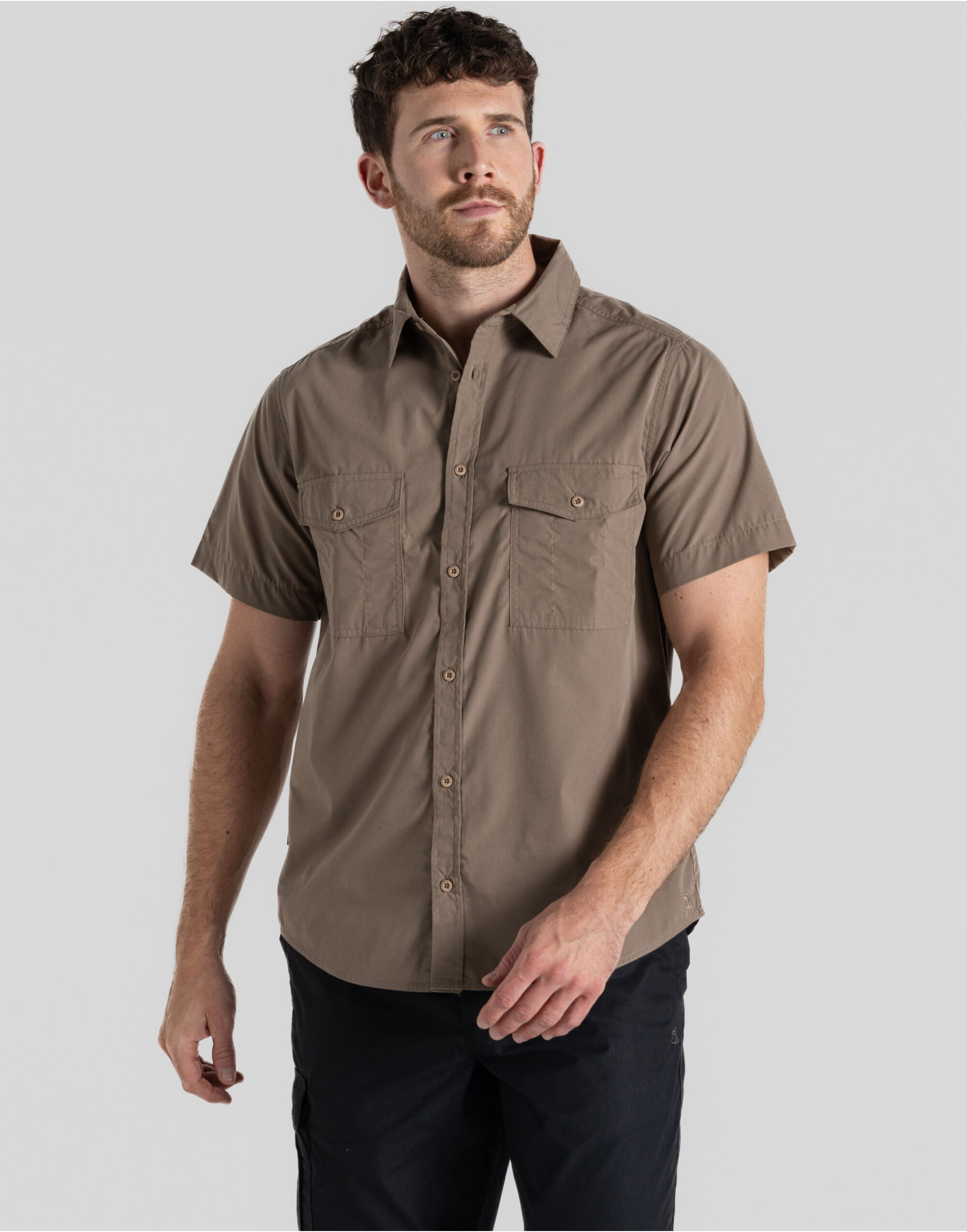 CES003 Kiwi Short Sleeved Shirt Pebble