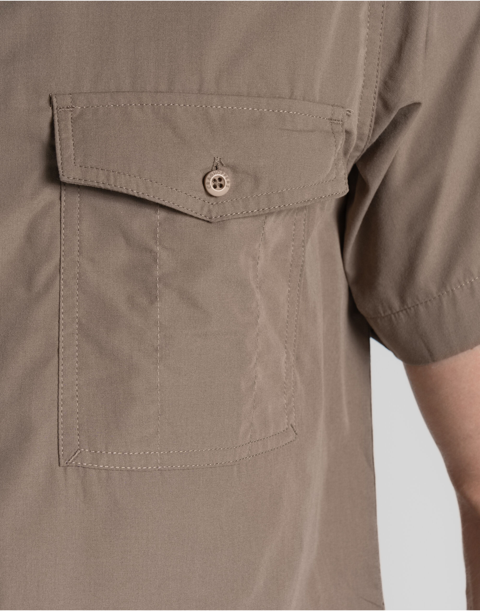 CES003 Kiwi Short Sleeved Shirt Pebble