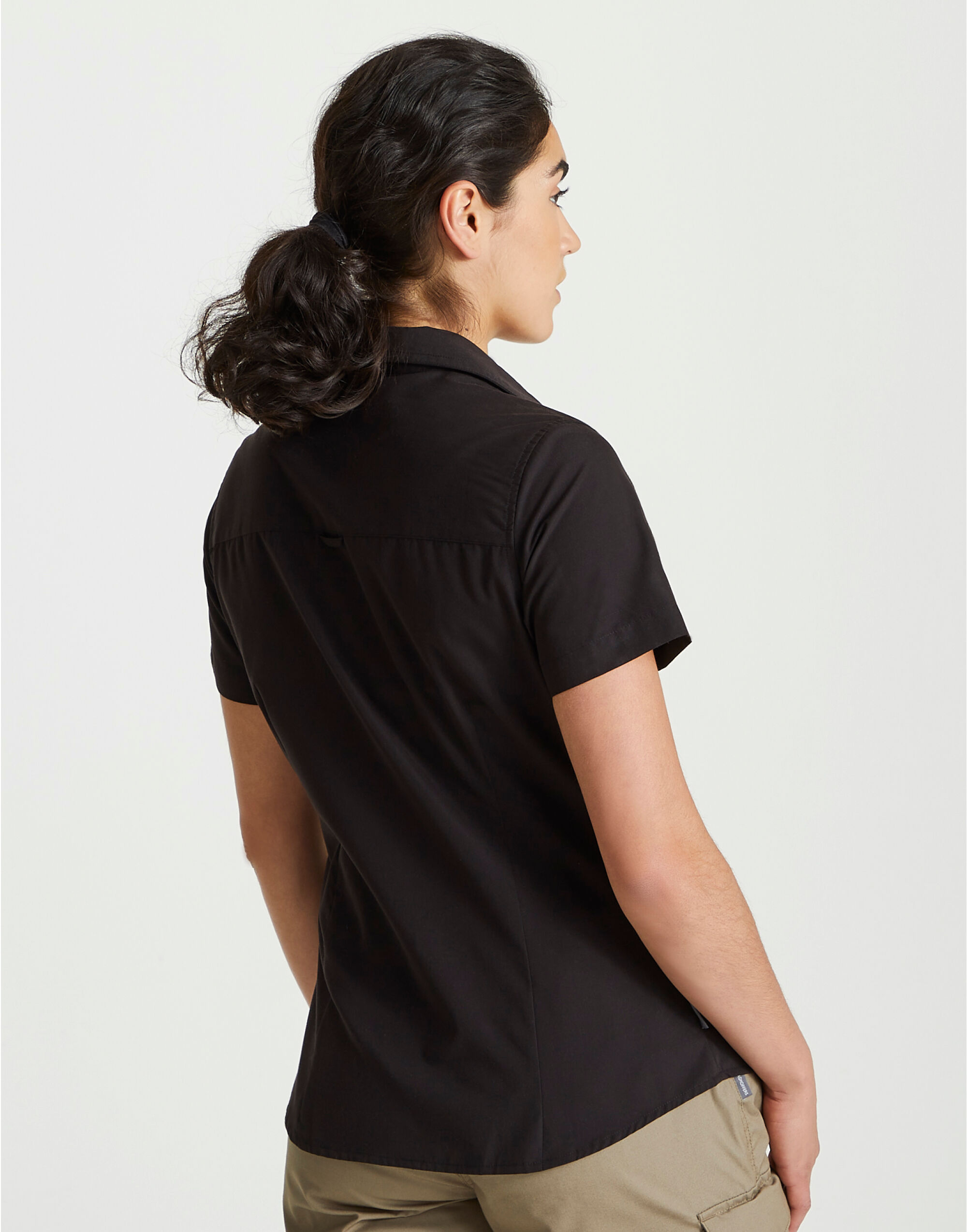 CES004 Womens Kiwi Short Sleeve Shirt Black